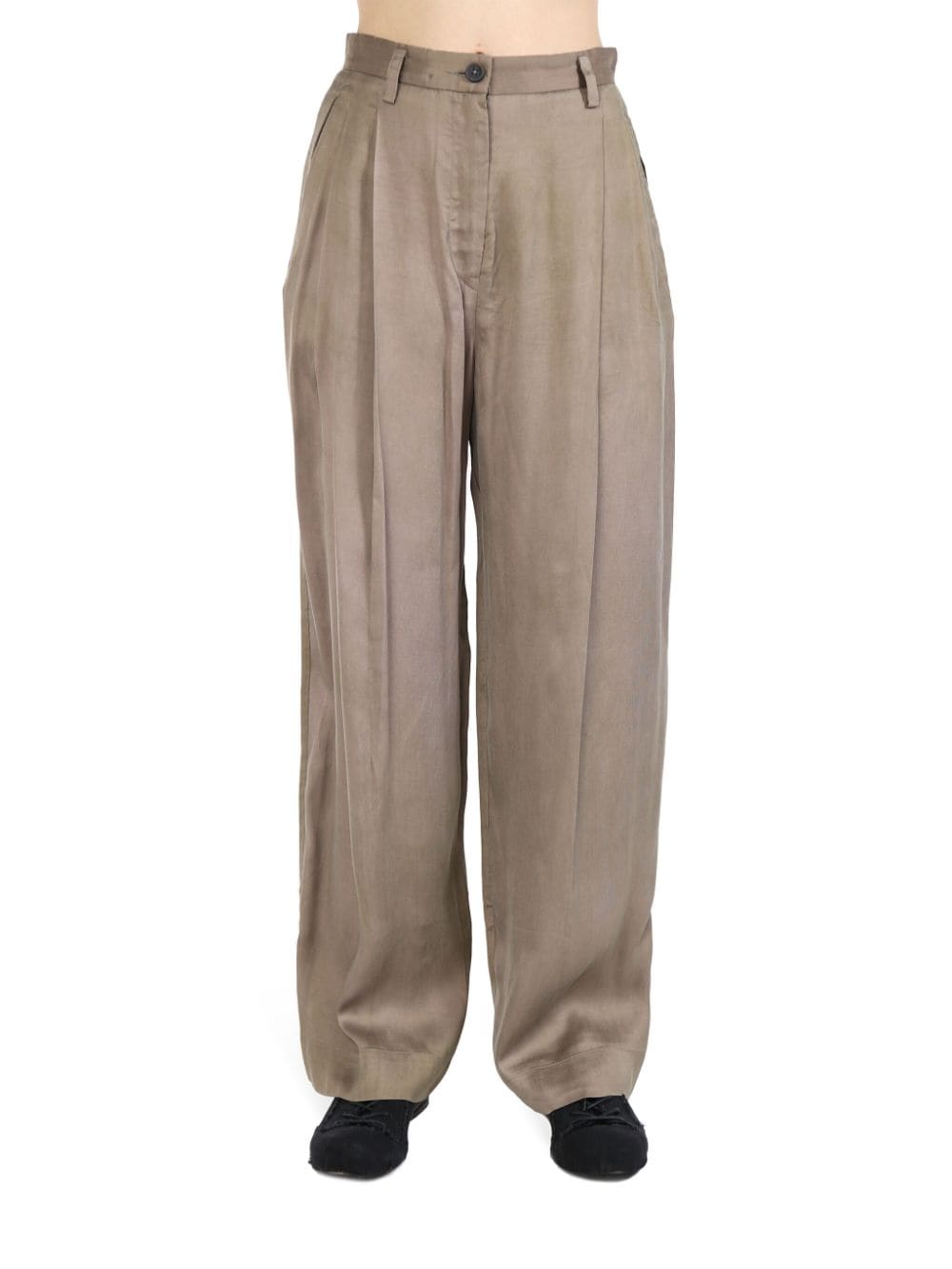 Ziggy Chen pleat-detail trousers - Neutrals von Ziggy Chen