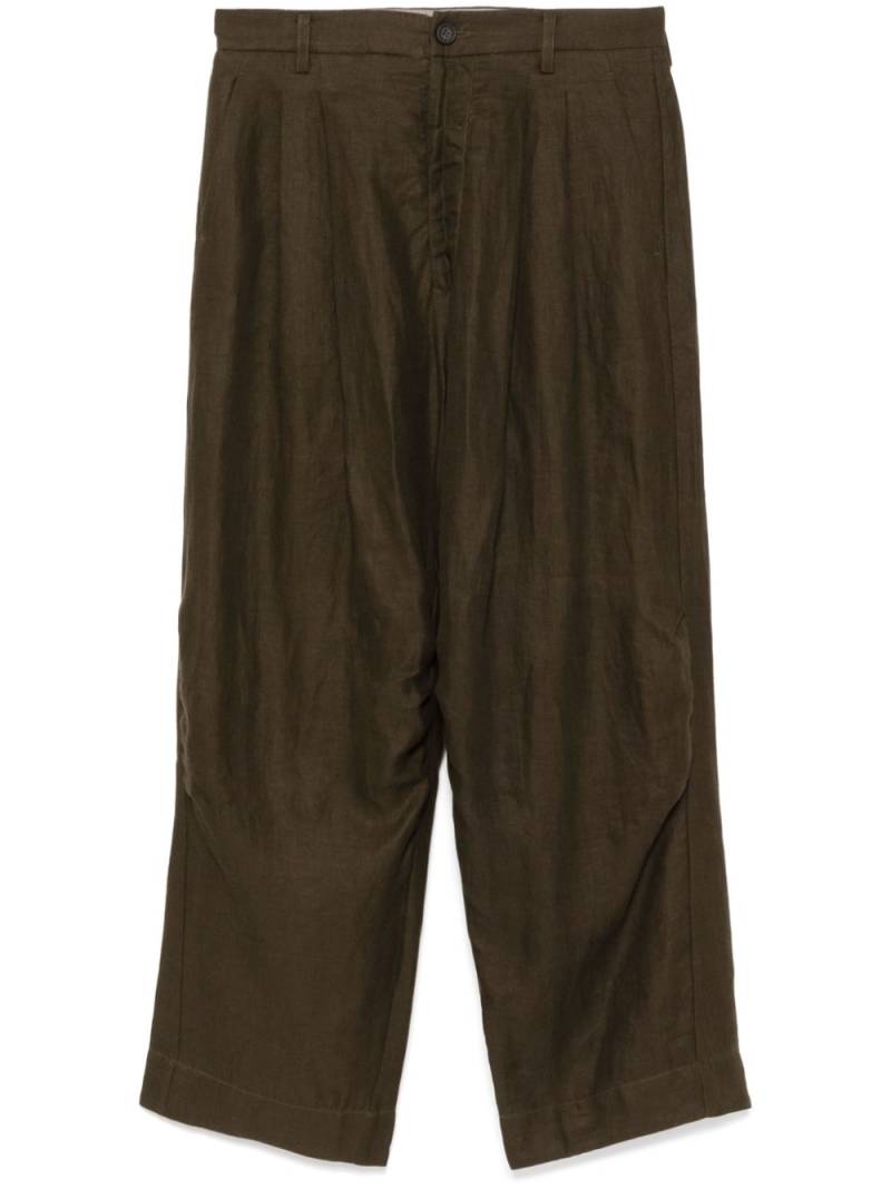 Ziggy Chen pleated tapered trousers - Brown von Ziggy Chen