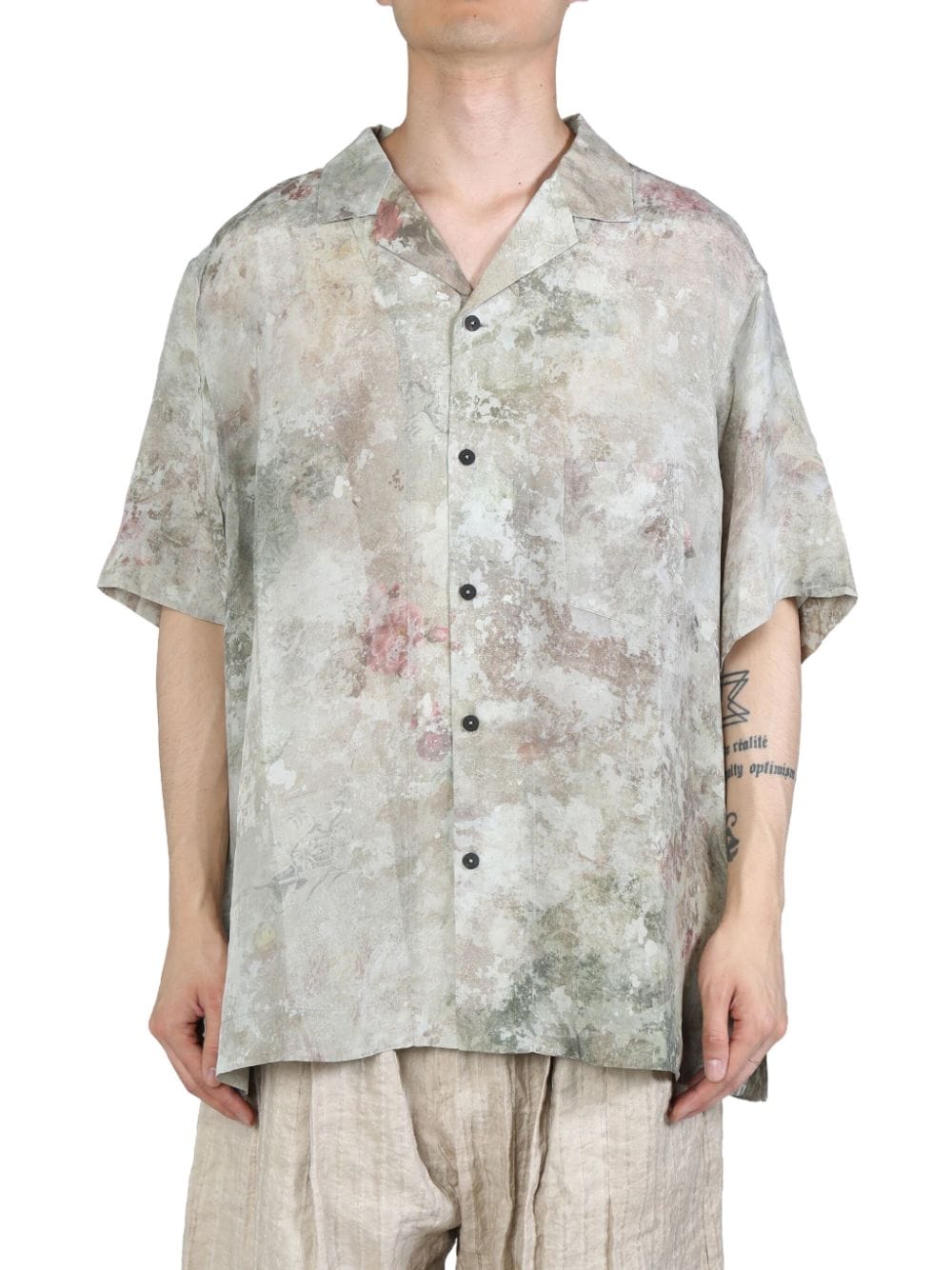 Ziggy Chen printed short-sleeve shirt - Green von Ziggy Chen