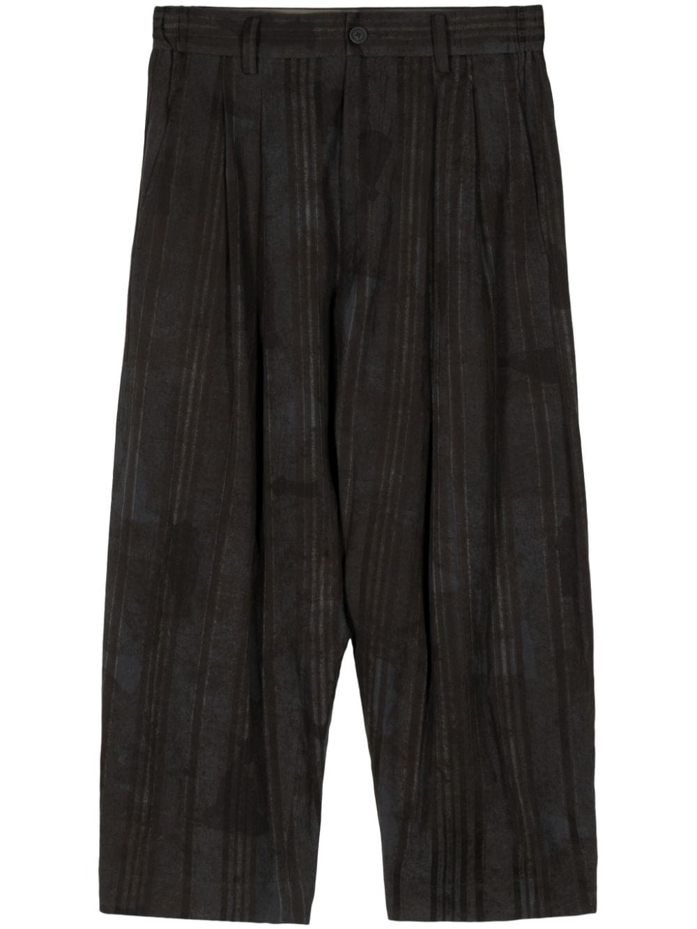 Ziggy Chen striped loose fit trousers - Black von Ziggy Chen