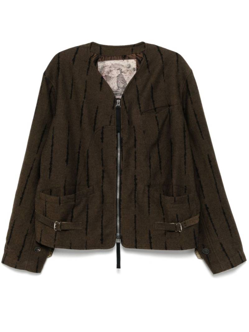 Ziggy Chen twill weave jacket - Brown von Ziggy Chen