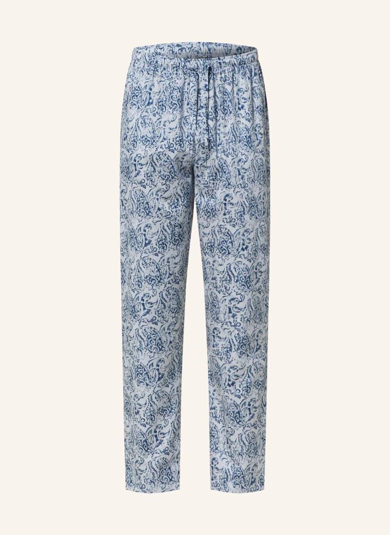 Zimmerli Schlafhose Cotton Sateen Print blau von Zimmerli