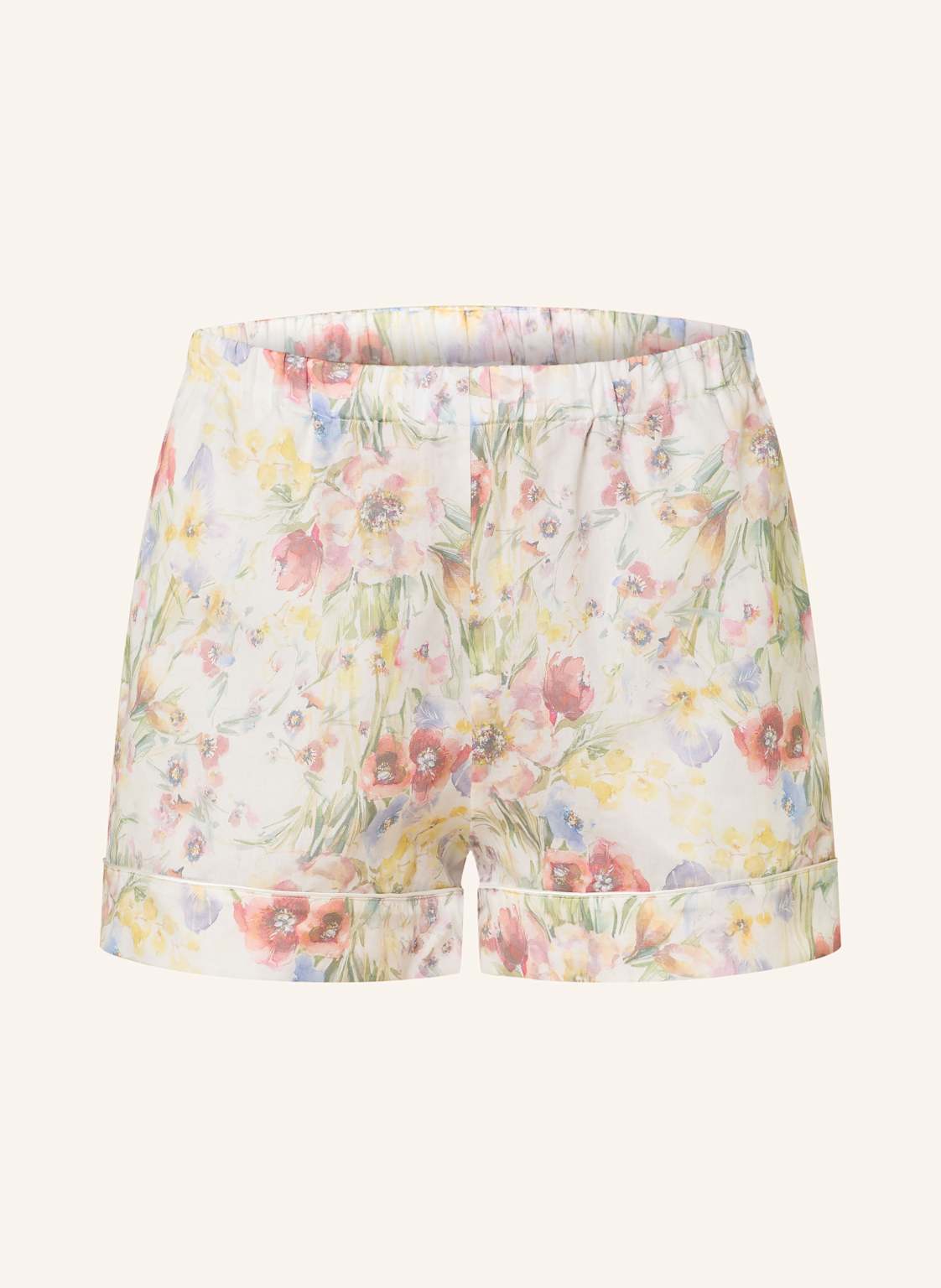 Zimmerli Schlafshorts Cotton Sateen Print weiss von Zimmerli