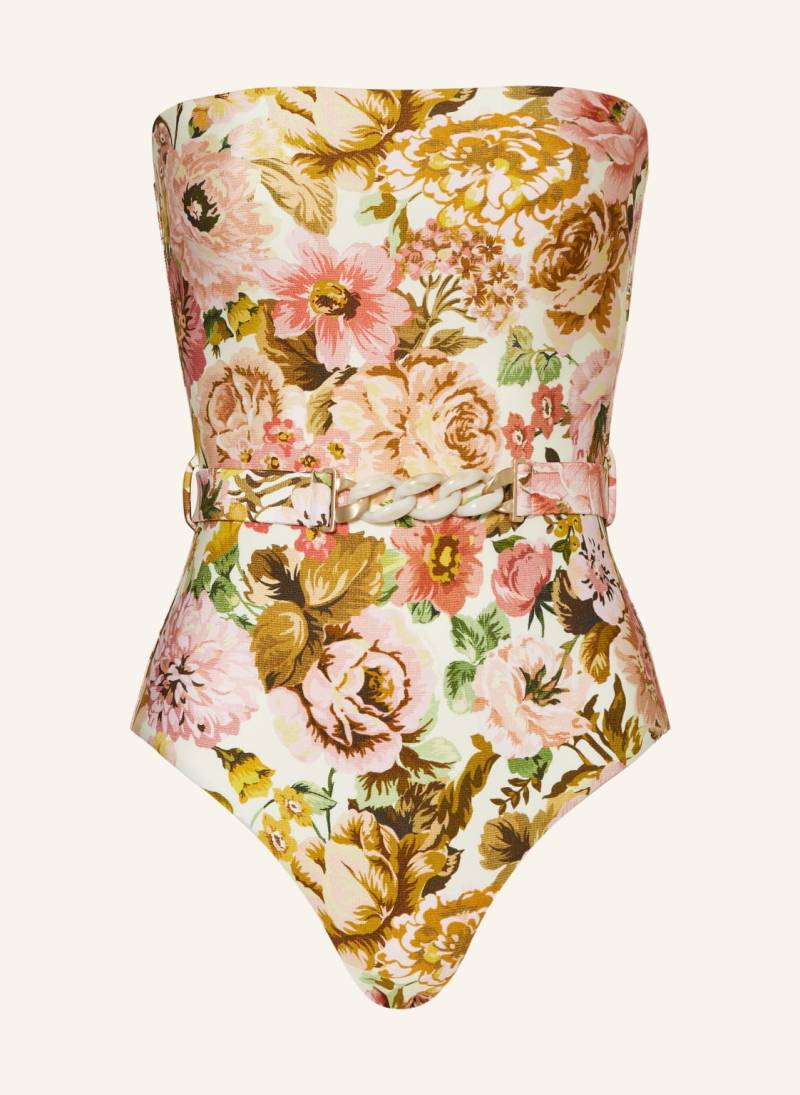 Zimmermann Bandeau-Badeanzug Golden rosa von Zimmermann