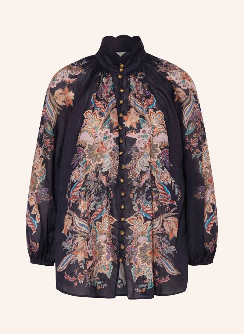 Zimmermann Bluse Rhiannon Mit 3/4-Arm blau von Zimmermann