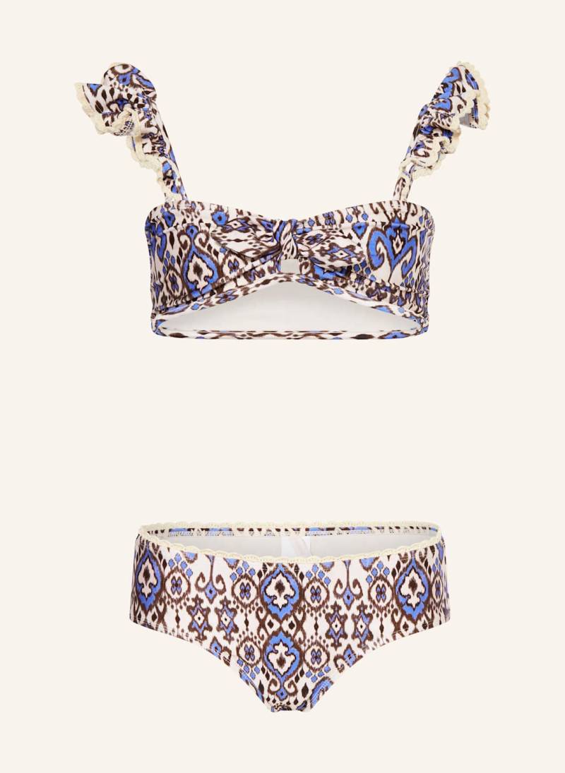 Zimmermann Bustier-Bikini Wylie blau von Zimmermann