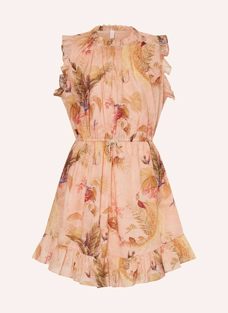 Zimmermann Kleid Mit Rüschen rosa von Zimmermann