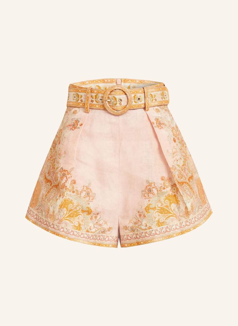 Zimmermann Leinenshorts Acacia rosa von Zimmermann