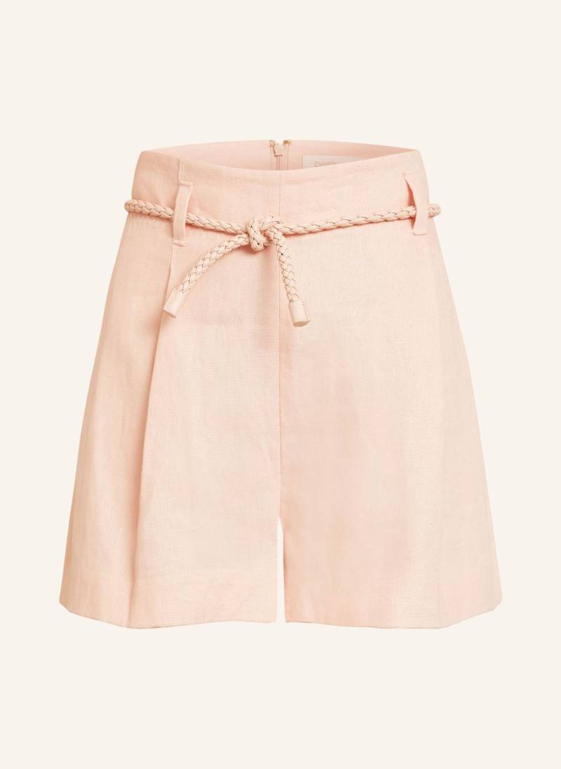Zimmermann Leinenshorts Illuminate rosa von Zimmermann