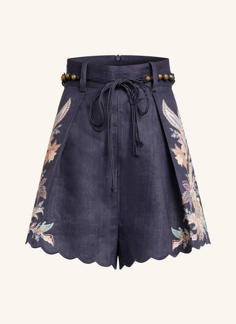 Zimmermann Leinenshorts Rhiannon blau von Zimmermann