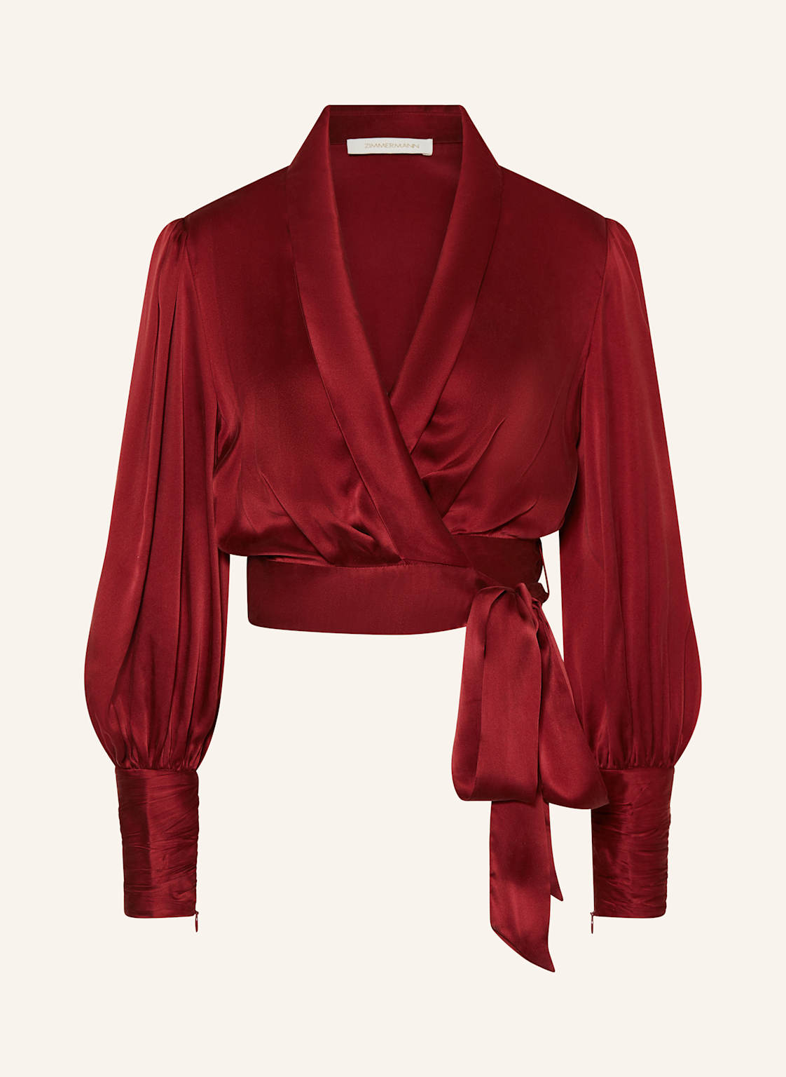 Zimmermann Wickelbluse Aus Seide rot von Zimmermann