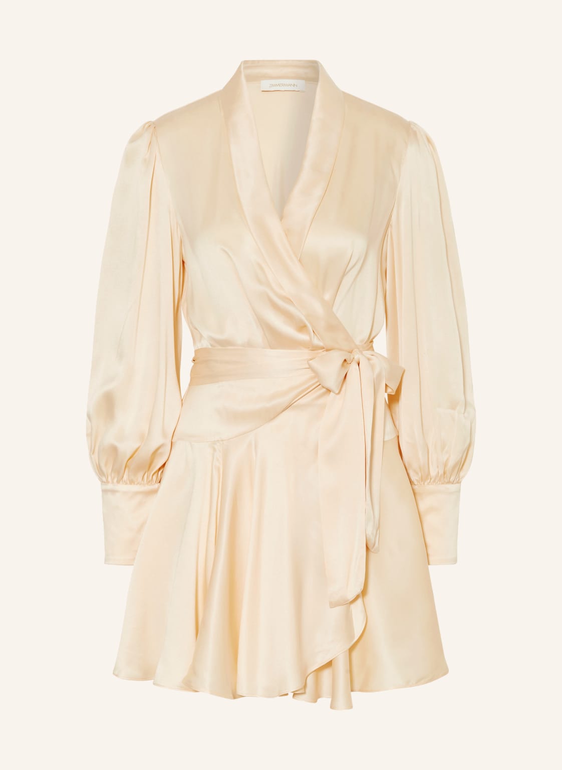 Zimmermann Wickelkleid Aus Seide beige von Zimmermann