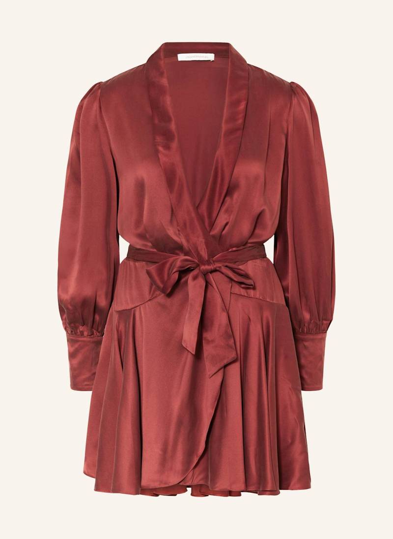 Zimmermann Wickelkleid Aus Seide rot von Zimmermann