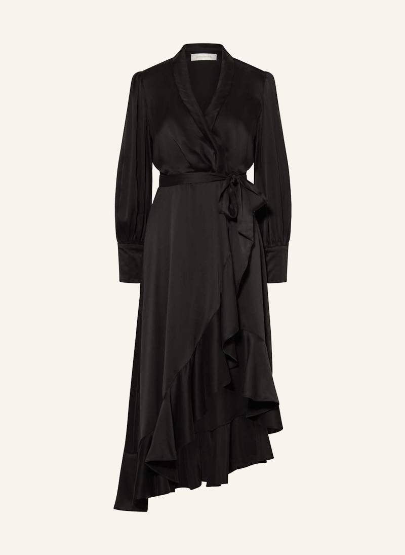 Zimmermann Wickelkleid Aus Seide schwarz von Zimmermann