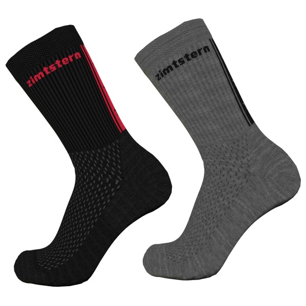 Zimtstern - Starsockz 2-Pack - Multifunktionssocken Gr 36-39 schwarz/grau von Zimtstern