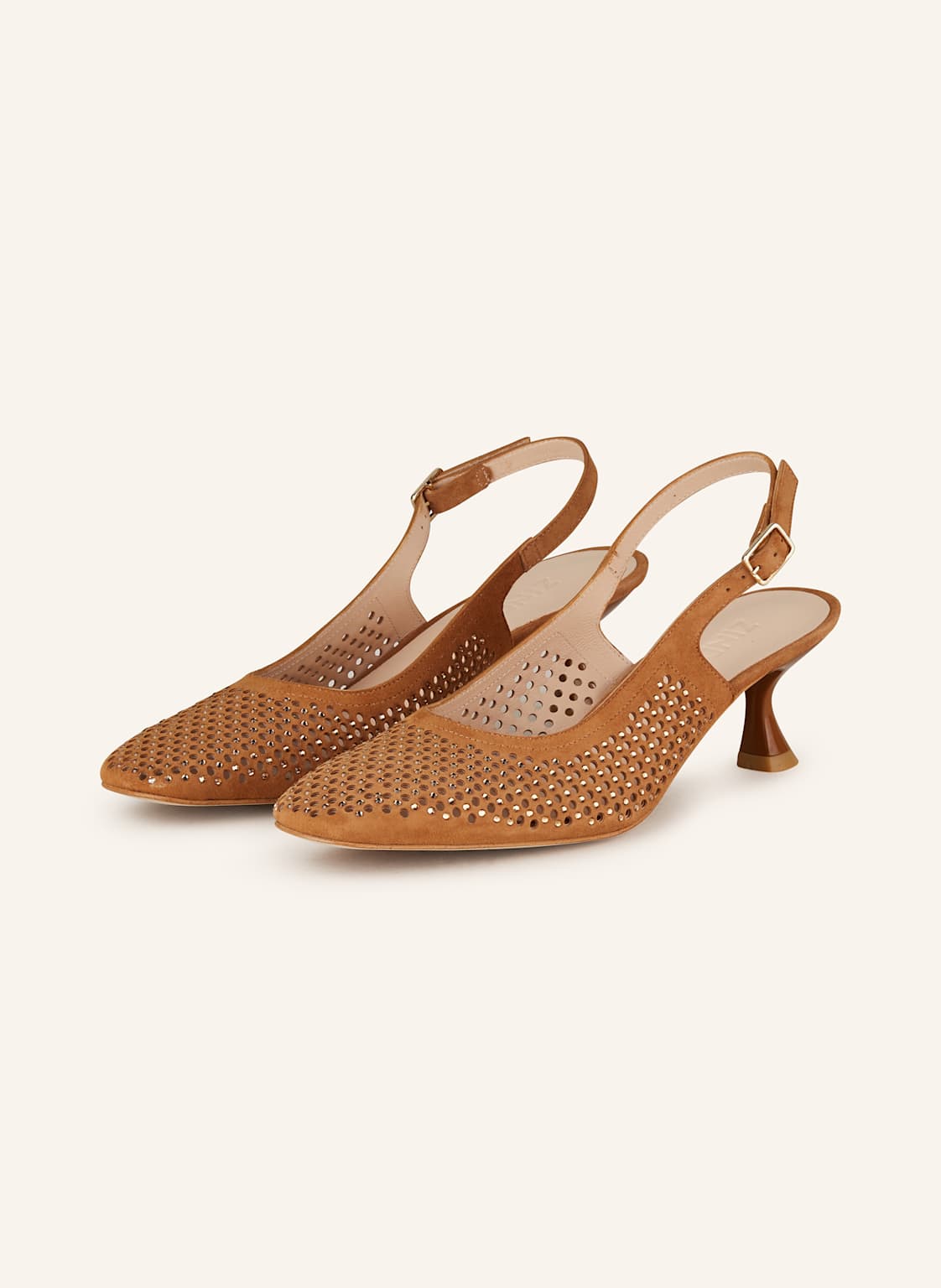 Zinda Slingpumps Maruca Mit Schmucksteinen braun Zinda Slingpumps Maruca Mit Schmucksteinen braun von Zinda