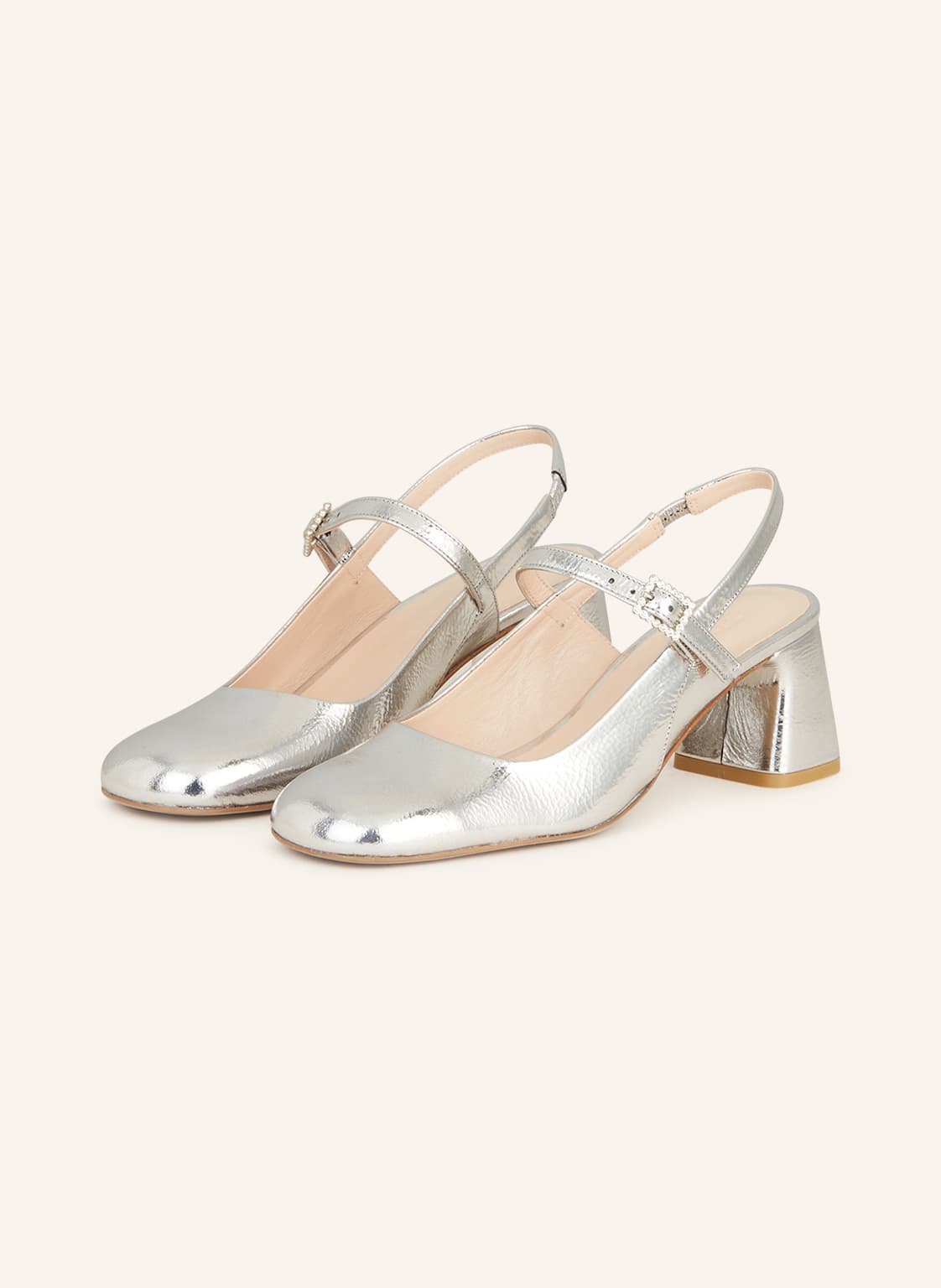 Zinda Slingpumps Soufle silber von Zinda