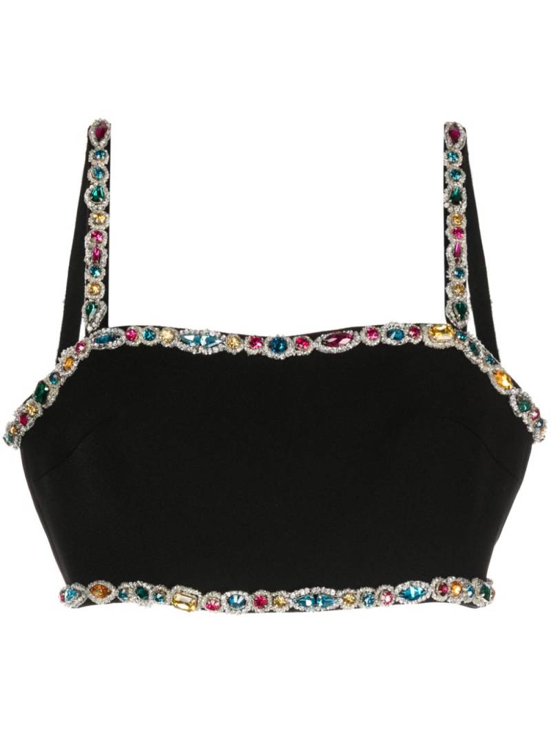 Zuhair Murad crystal-embellished cady bra top - Black von Zuhair Murad