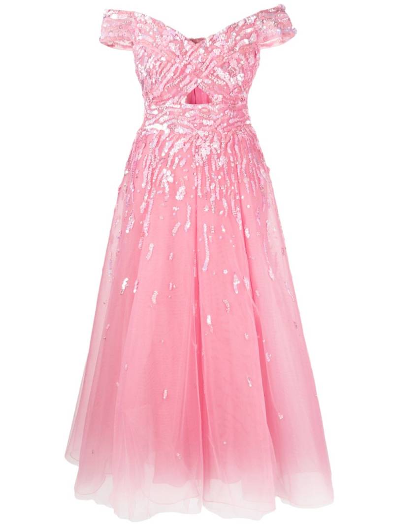 Zuhair Murad off-shoulder embellished gown - Pink von Zuhair Murad