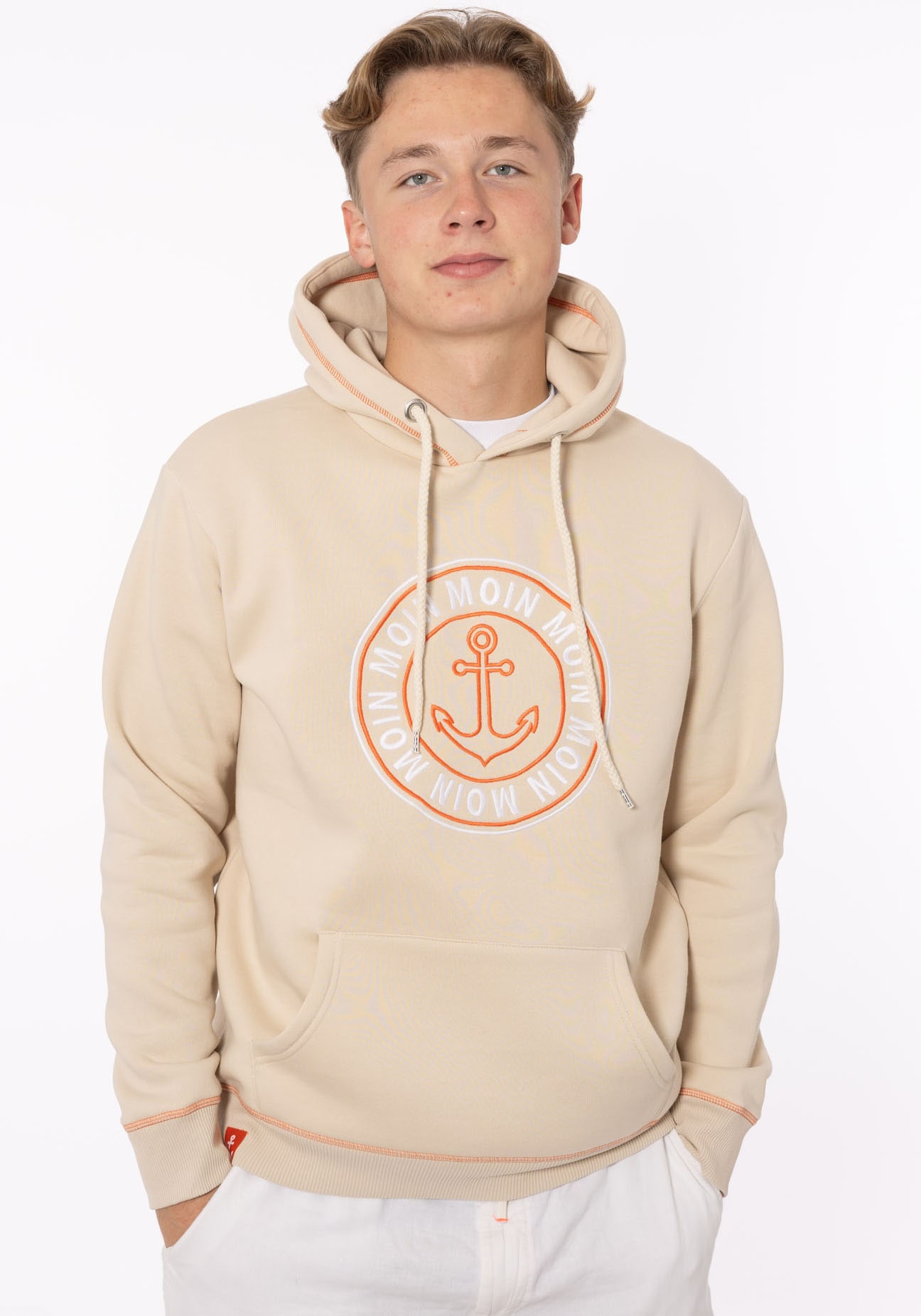 Zwillingsherz Hoodie »"Anker & Moin"«, mit Fronttaschen und Kordel von Zwillingsherz