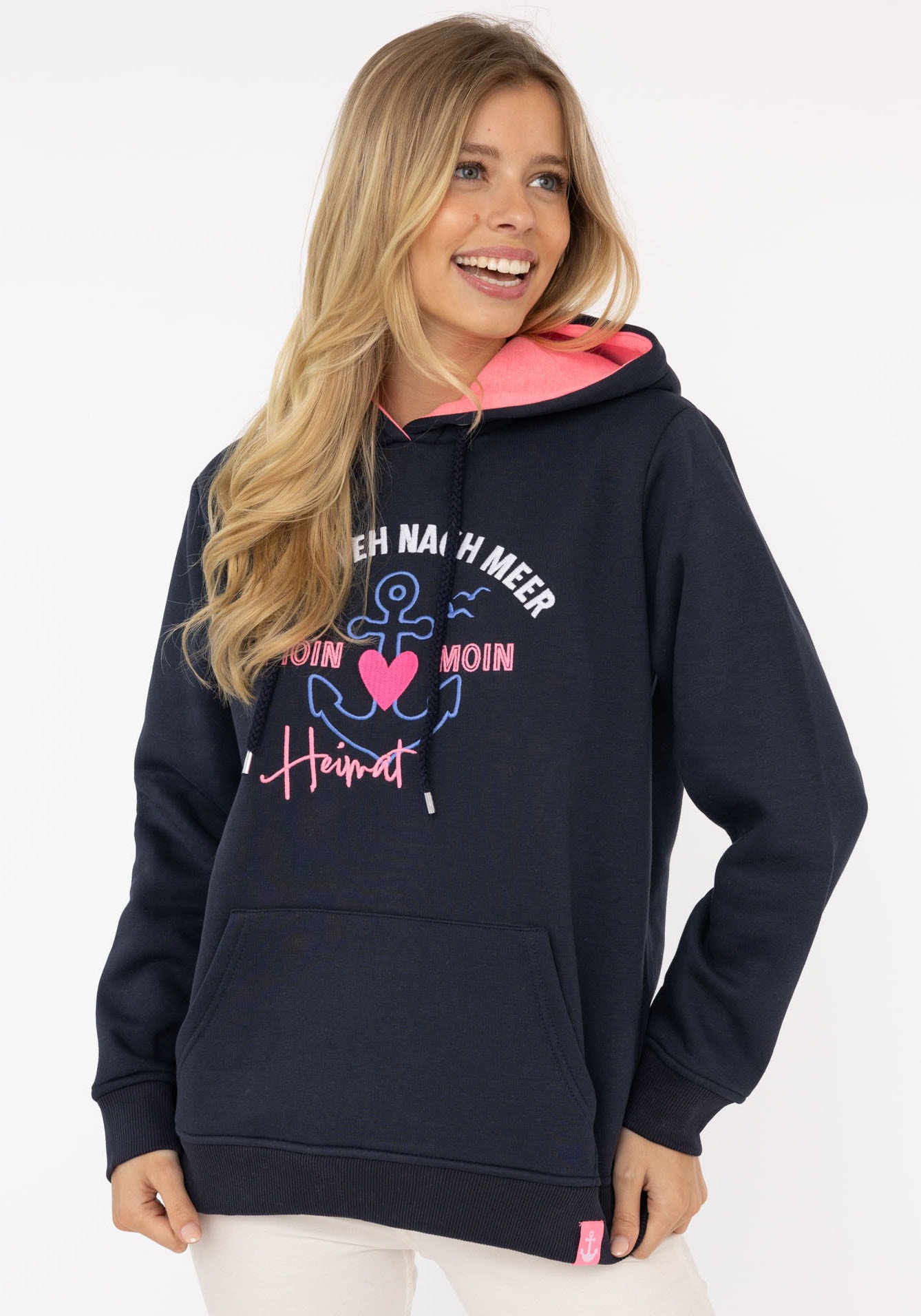 Zwillingsherz Hoodie »"Fernweh nach Meer"«, mit maritimer Stickerei, Kängurutaschen Zwillingsherz Hoodie »"Fernweh nach Meer"«, mit maritimer Stickerei, Kängurutaschen von Zwillingsherz