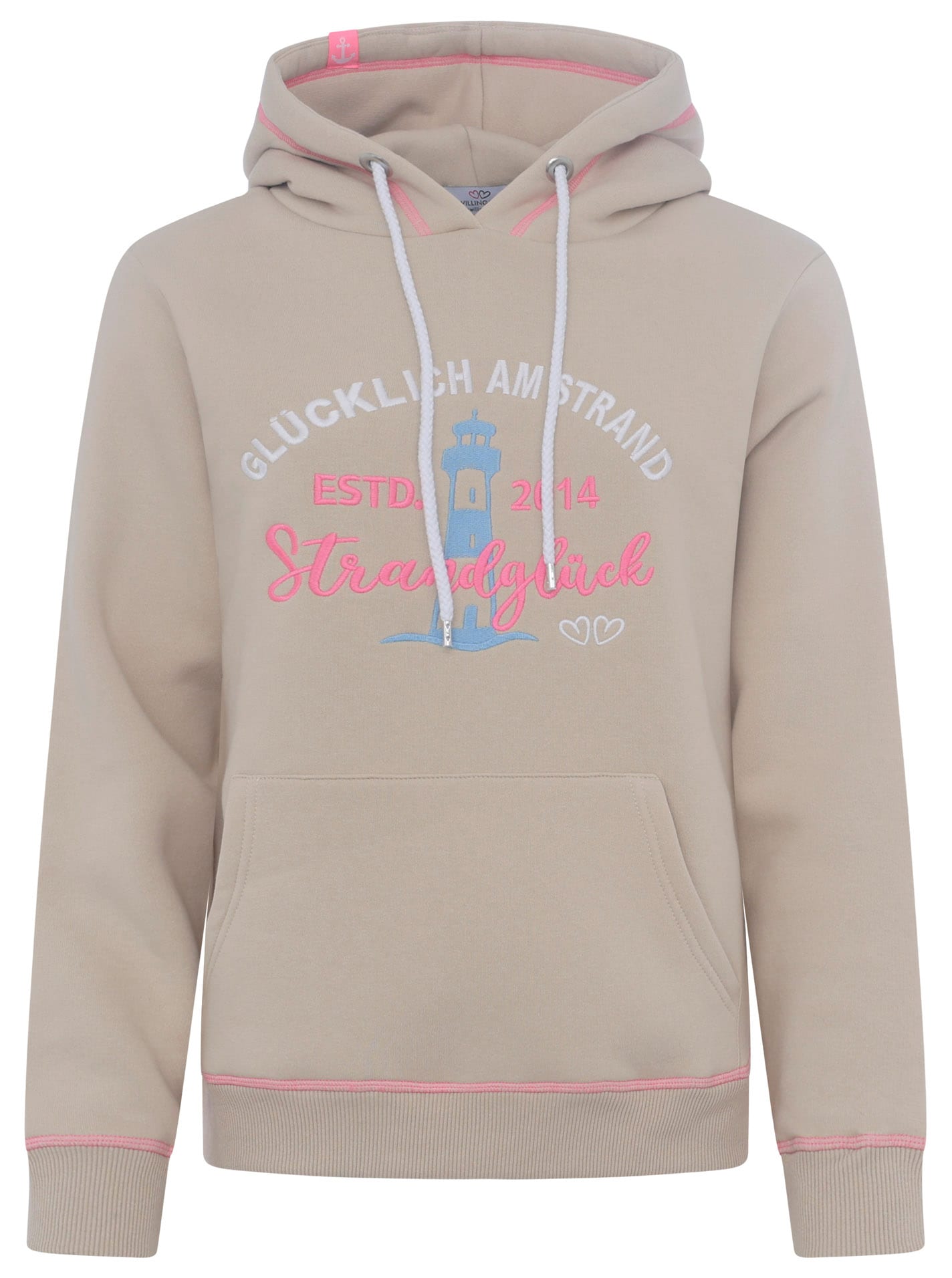 Zwillingsherz Hoodie »"Glücklich am Strand"«, mit maritimer Stickerei, Kängurutaschen Zwillingsherz Hoodie »"Glücklich am Strand"«, mit maritimer Stickerei, Kängurutaschen von Zwillingsherz
