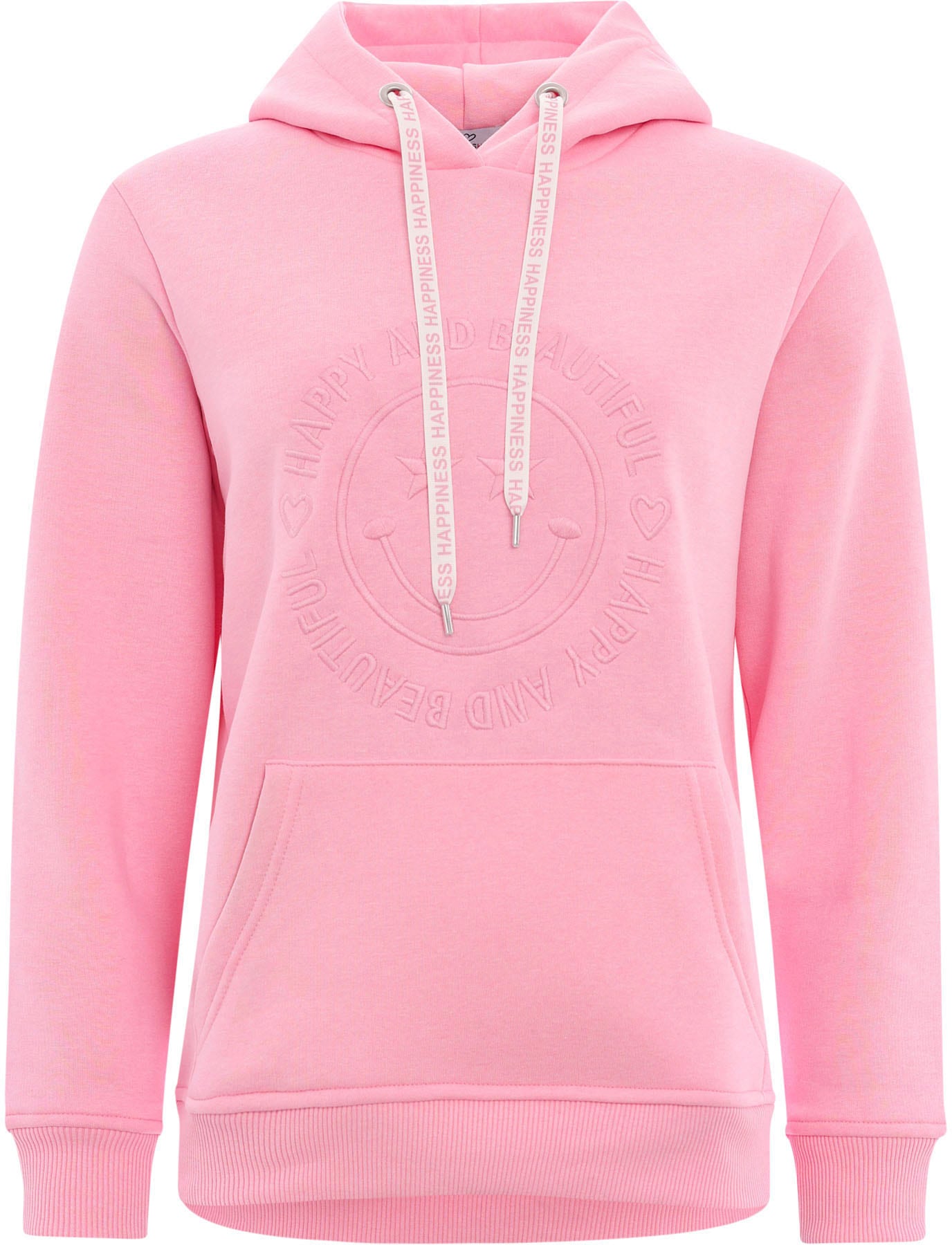 Zwillingsherz Hoodie »"Happy and Beautiful"«, bedruckter Kordel und Stickerei von Zwillingsherz