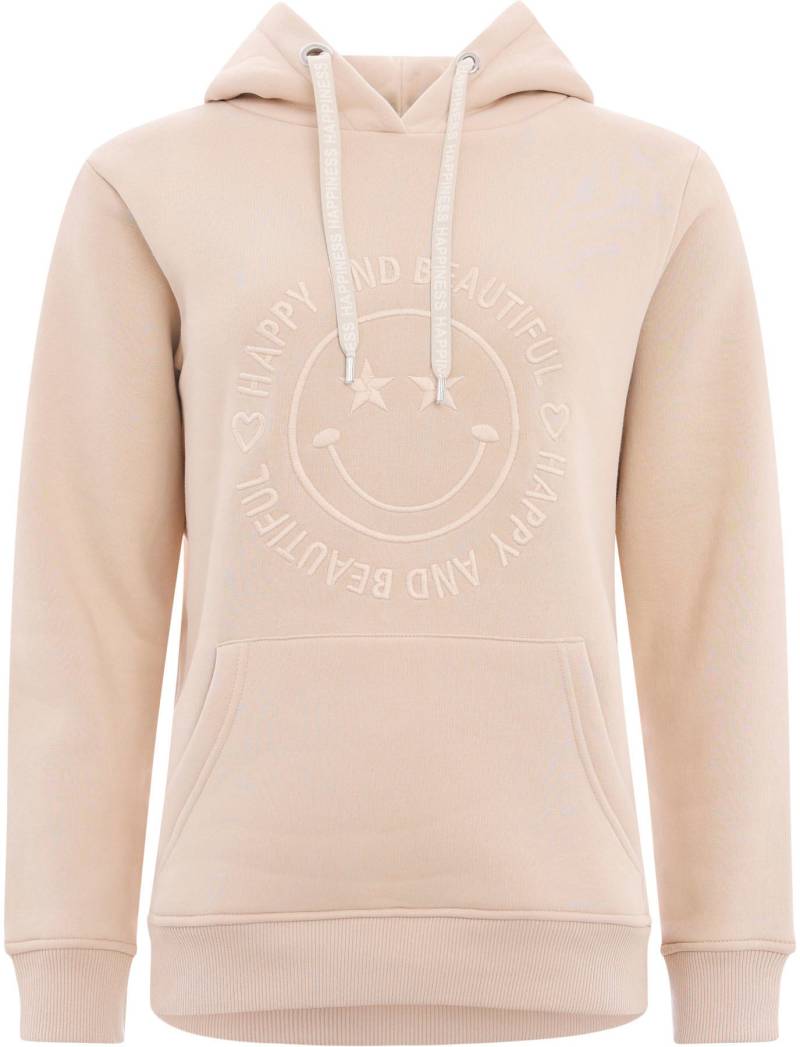 Zwillingsherz Hoodie »"Happy and Beautiful"«, bedruckter Kordel und Stickerei von Zwillingsherz