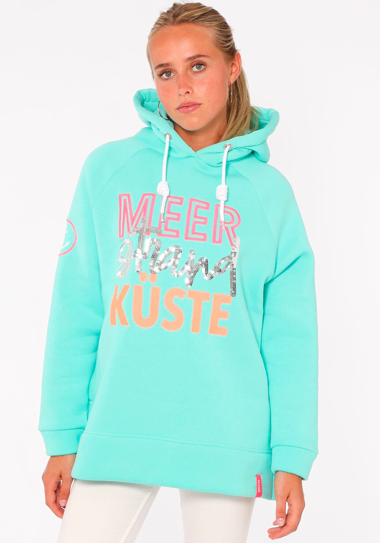 Zwillingsherz Hoodie »Meer Strand Küste«, mit auffälligem Schriftzug-Print von Zwillingsherz