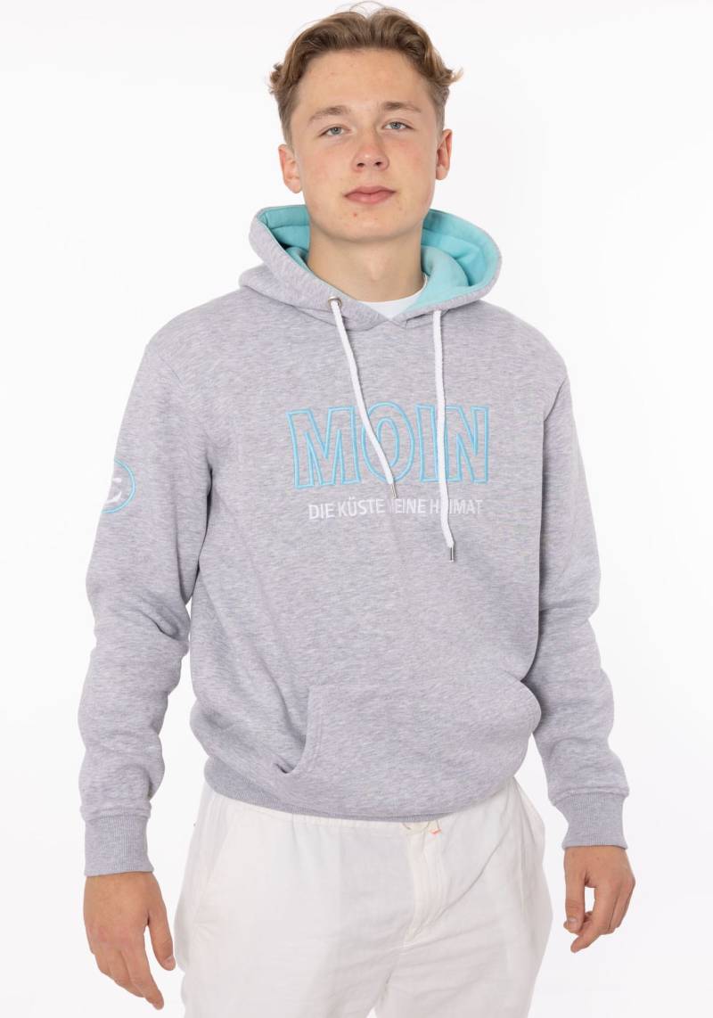 Zwillingsherz Hoodie »"Moin" Herren«, mit gesticktem Schriftzug und Ankermotiv am Ärmel von Zwillingsherz