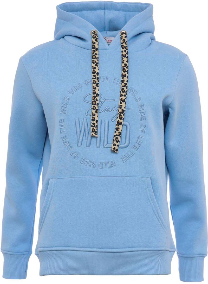 Zwillingsherz Hoodie »"Nelina"«, "Nelina" mit Kapuze, Kordel mit Leomuster und Fronttasche von Zwillingsherz