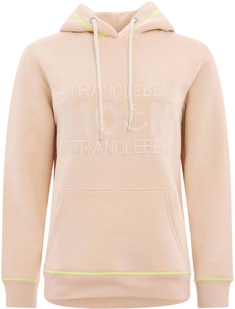 Zwillingsherz Hoodie »"Strandleben Moin"«, Kordel und maritimer Stickerei von Zwillingsherz