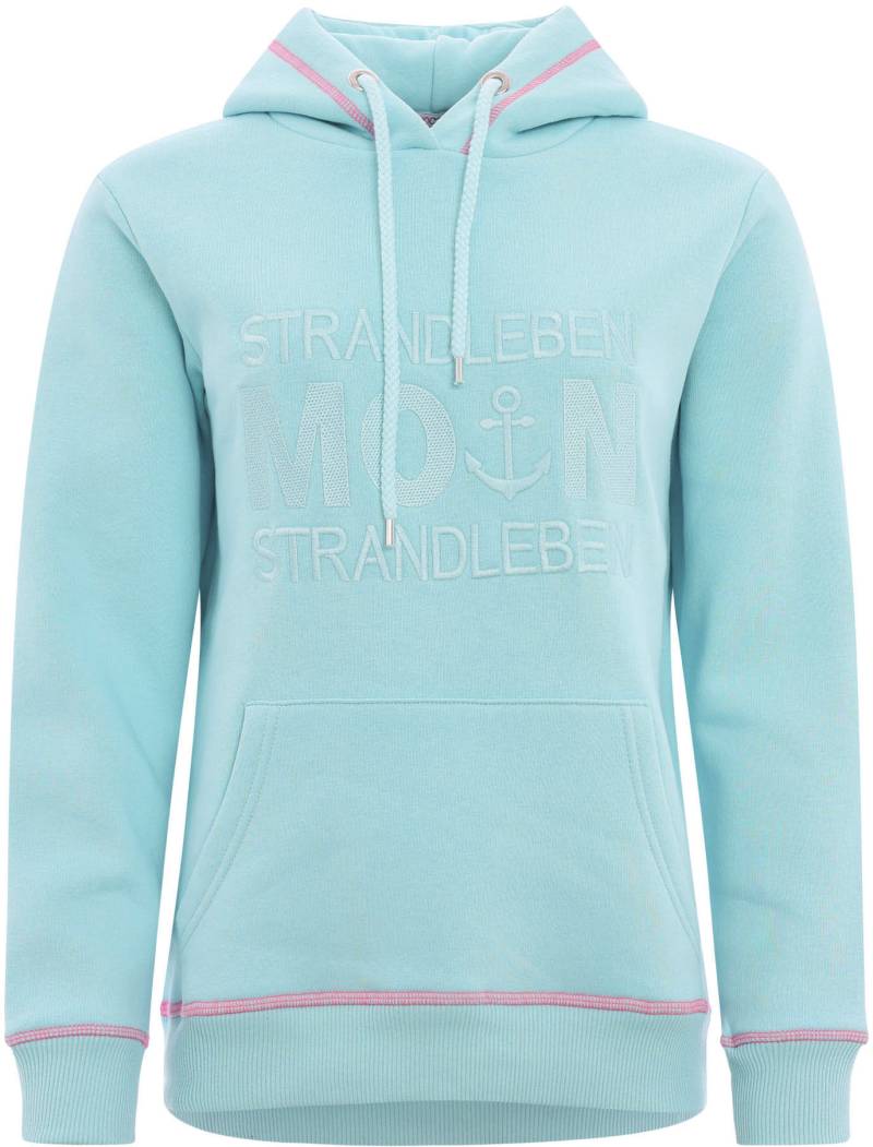 Zwillingsherz Hoodie »"Strandleben Moin"«, Kordel und maritimer Stickerei von Zwillingsherz