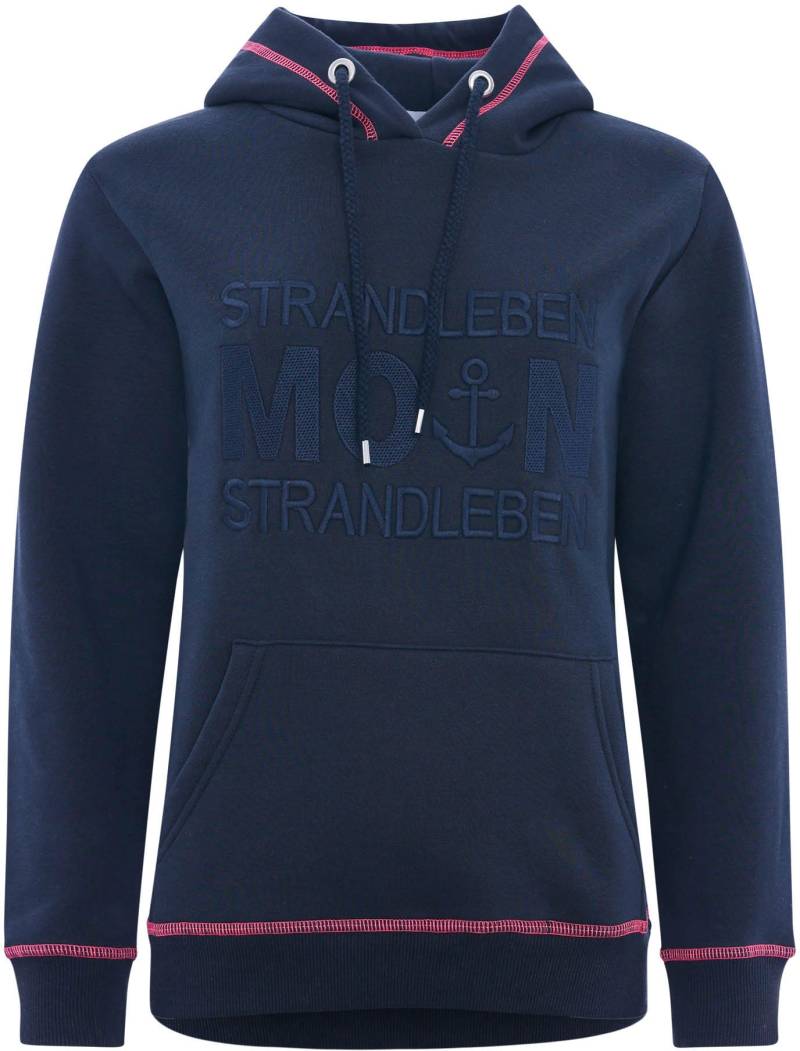 Zwillingsherz Hoodie »"Strandleben Moin"«, Kordel und maritimer Stickerei von Zwillingsherz