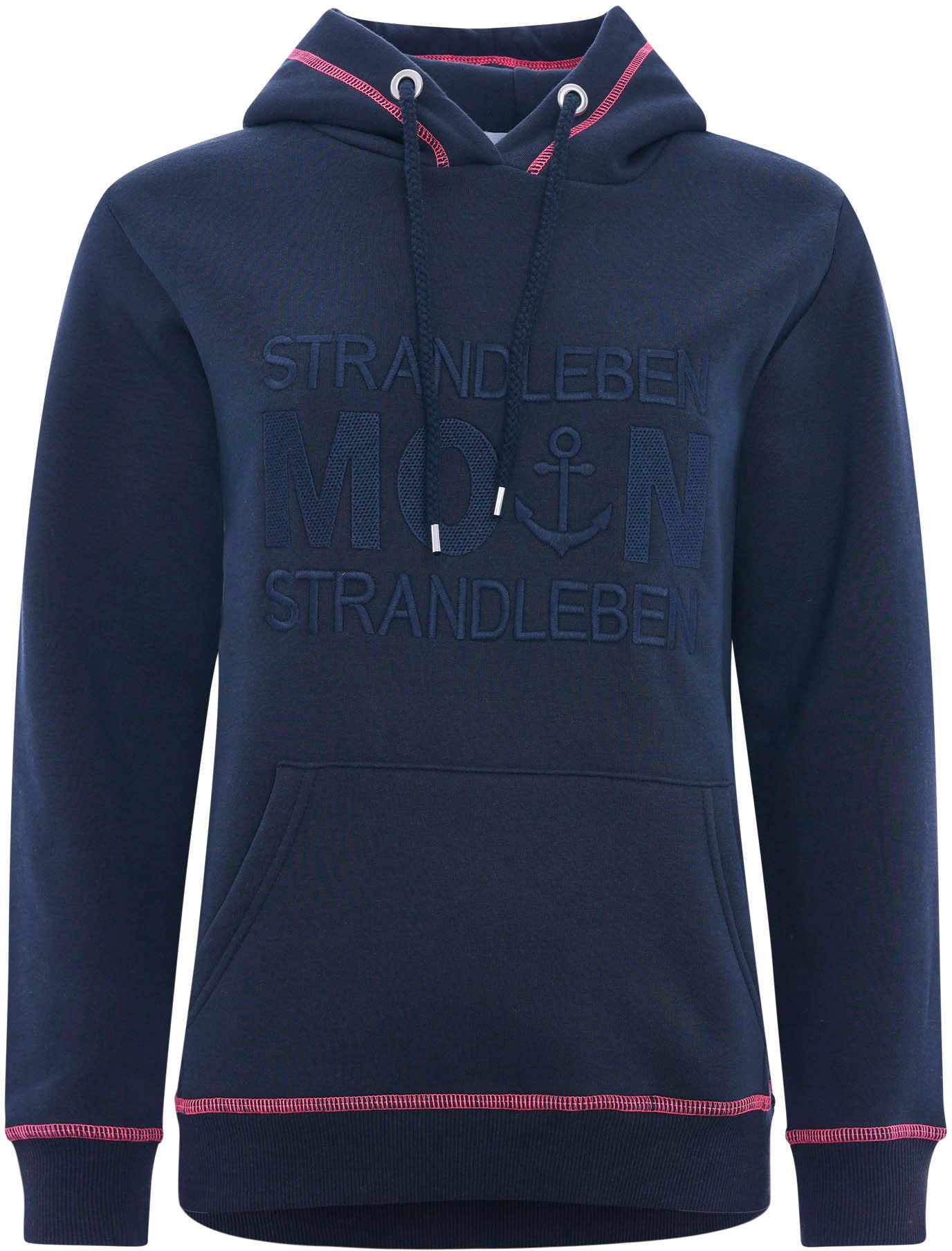 Zwillingsherz Hoodie »Strandleben Moin«, mit gesticktem Schriftzug von Zwillingsherz