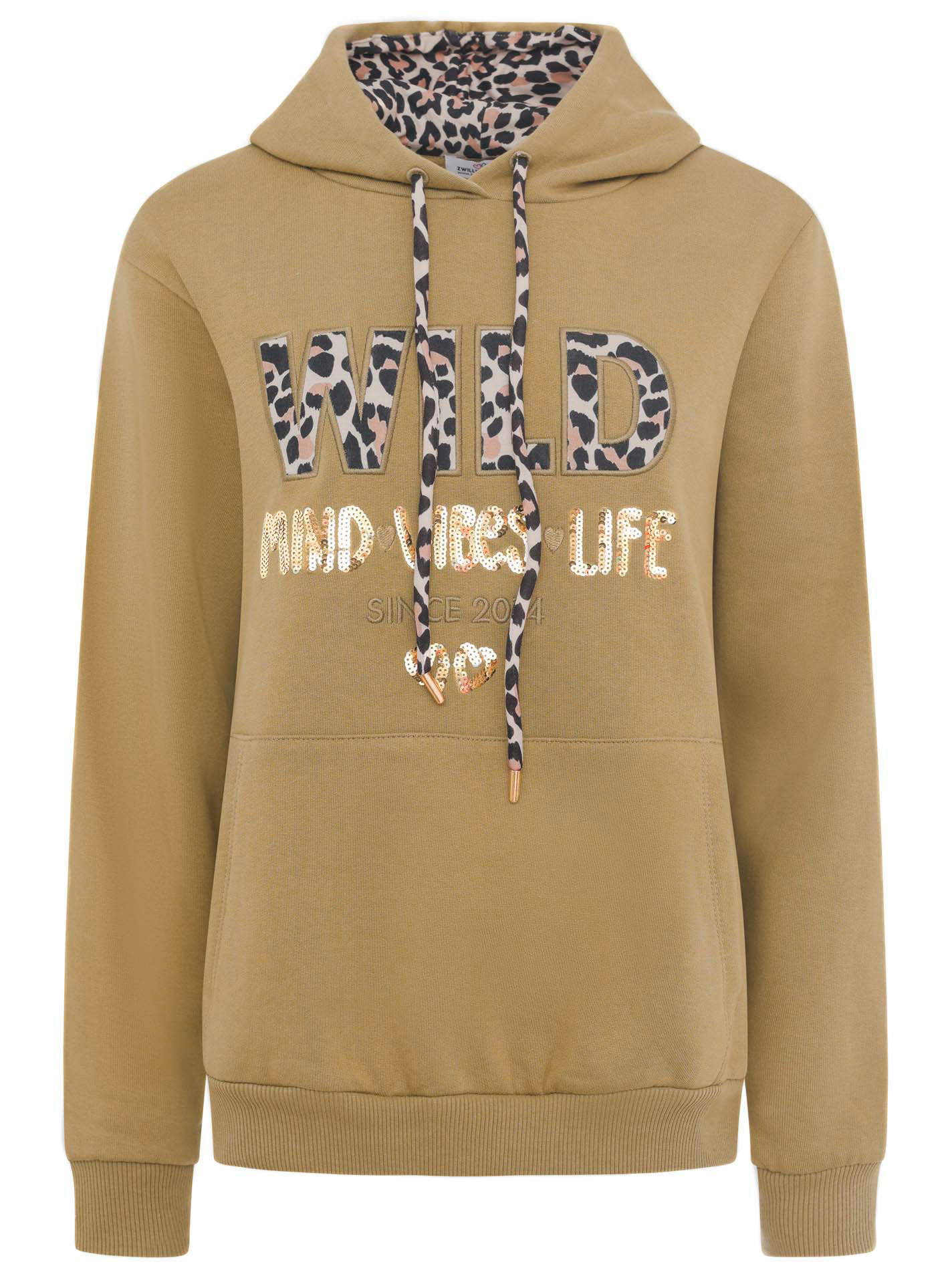 Zwillingsherz Hoodie »"Wild Free"«, mit Pailletten, Kordel und Innenseite der Kapuze im -Look von Zwillingsherz