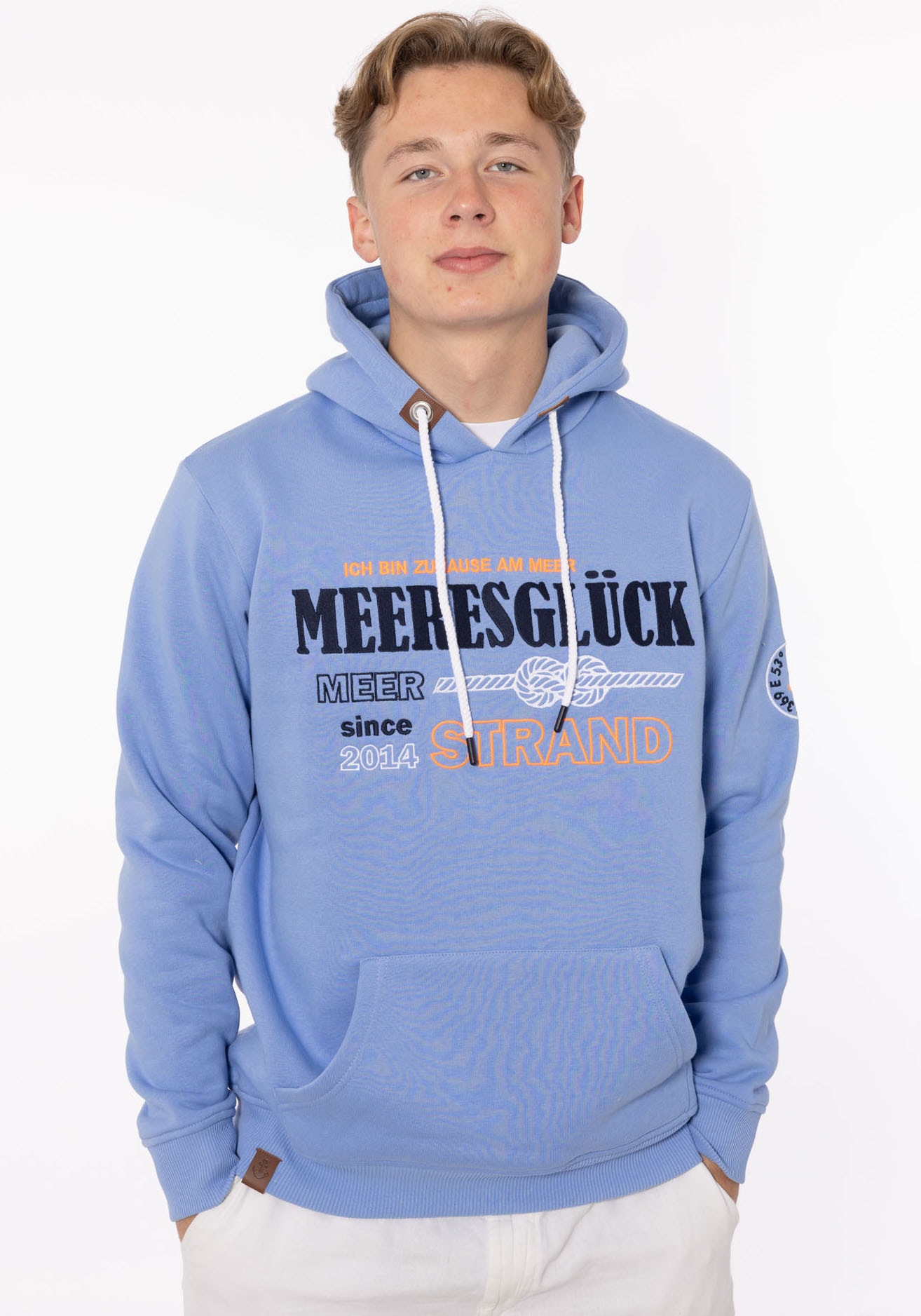 Zwillingsherz Hoodie »"Meeresglück" Herren«, mit gesticktem Detail am Ärmel und Kapuze von Zwillingsherz