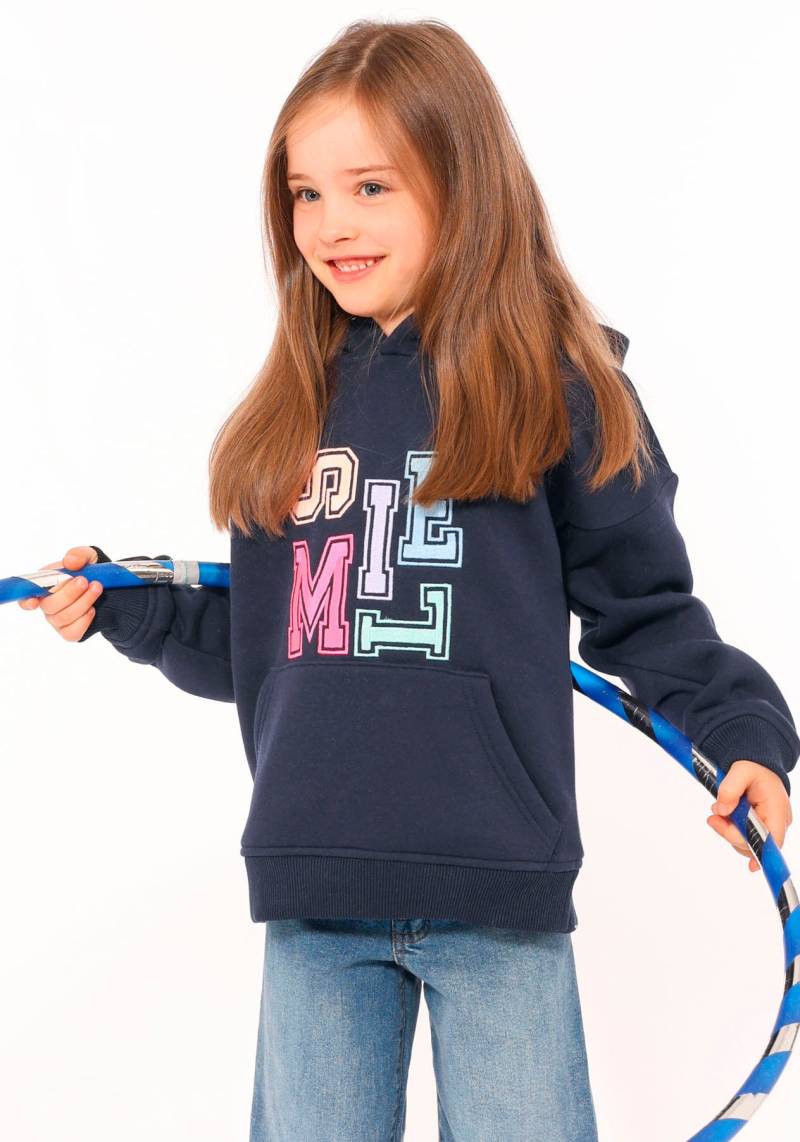 Zwillingsherz Hoodie »"Smile" Kids«, mit Wording für Mädchen von Zwillingsherz