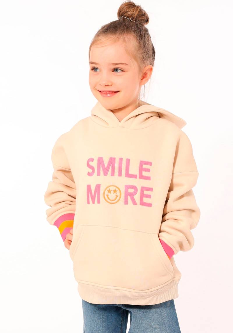 Zwillingsherz Hoodie »"Jovanna" Kids«, mit gesticktem Wording für Mädchen von Zwillingsherz