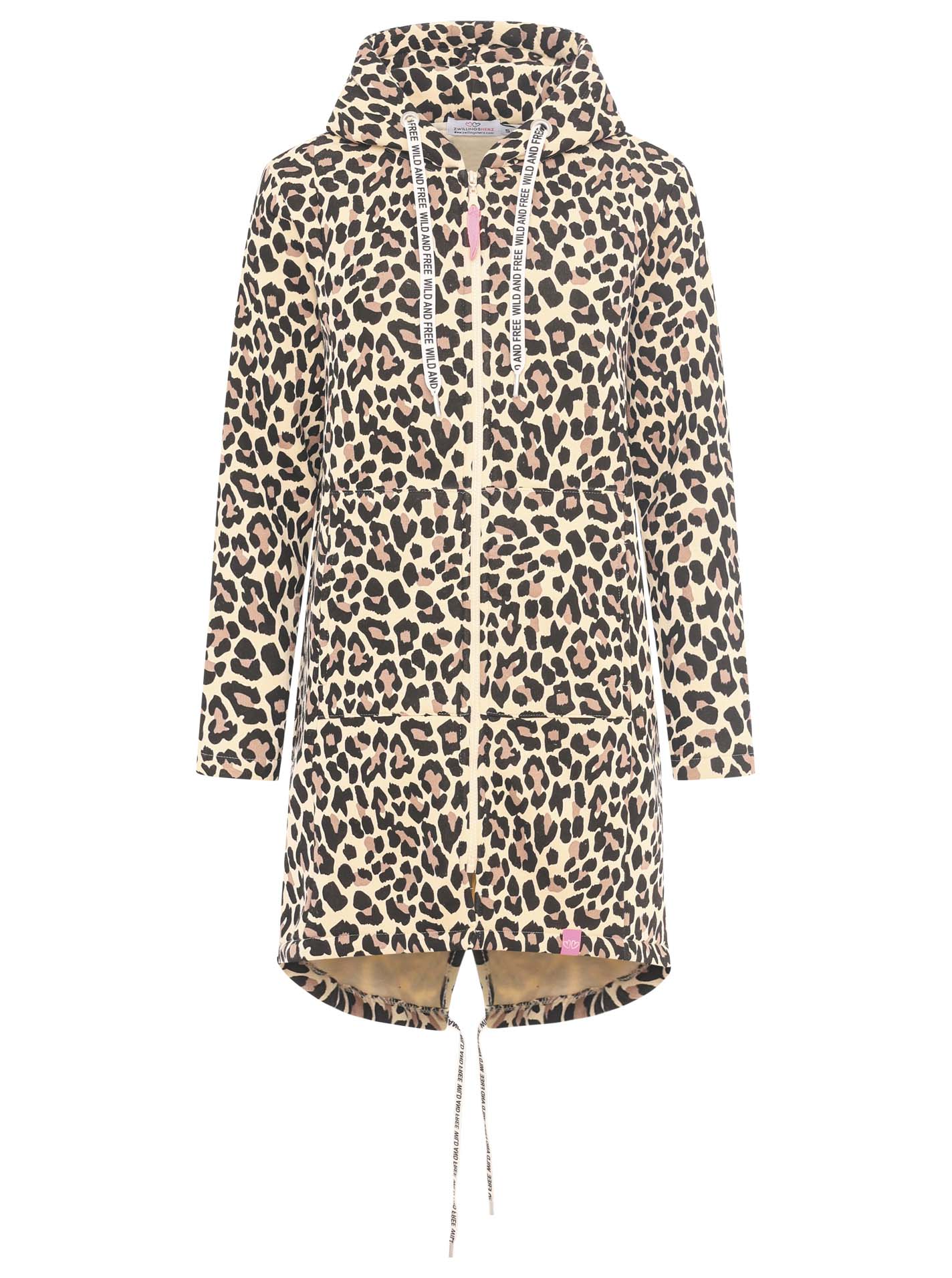 Zwillingsherz Jerseymantel »"Leo Dream"«, mit Allover Leo Look mit Taschen von Zwillingsherz