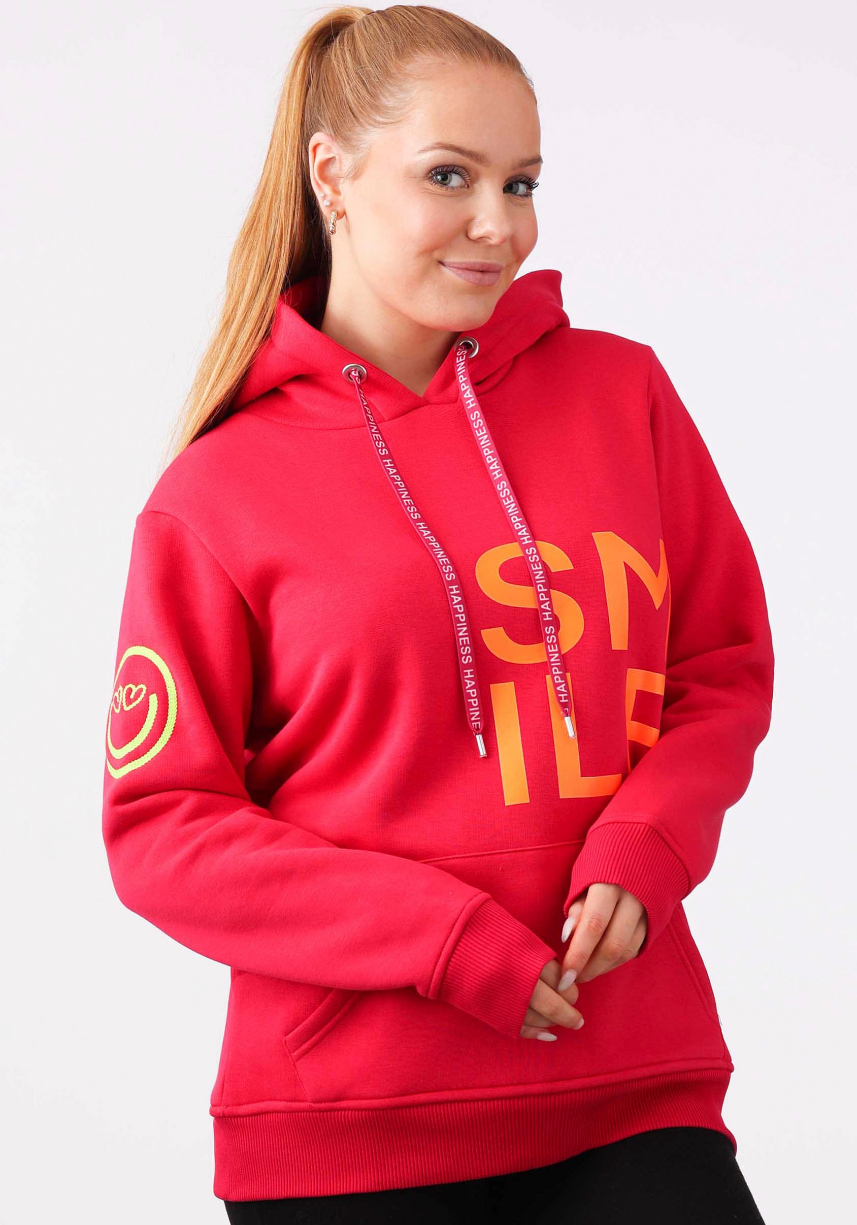 Zwillingsherz Hoodie »"Alissa"«, mit SMILE Print von Zwillingsherz