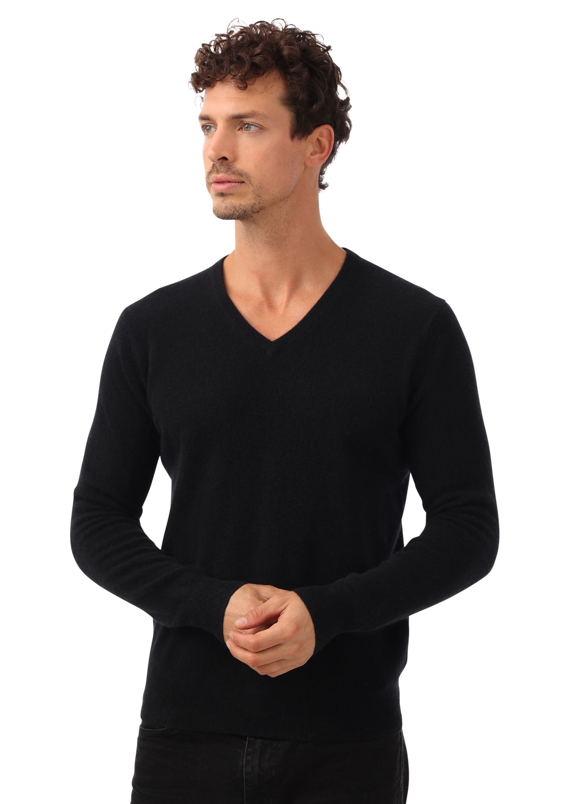 Zwillingsherz Kaschmirpullover, mit V-Ausschnitt und elegantem Fit von Zwillingsherz