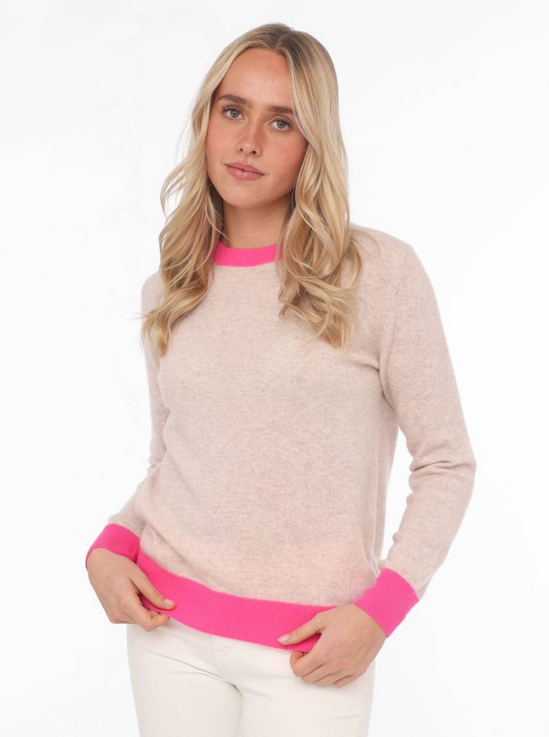 Zwillingsherz Kaschmirpullover »Roundneck with "Colored Edges"«, Kaschmir mit Kontrastbündchen von Zwillingsherz