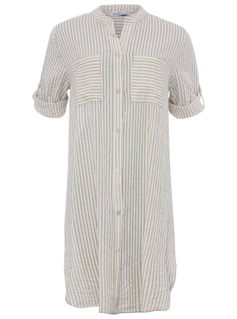 Zwillingsherz Kurzarmbluse »Longbluse "Kida"«, mit hochgekrempelten Ärmel, One Size von Zwillingsherz