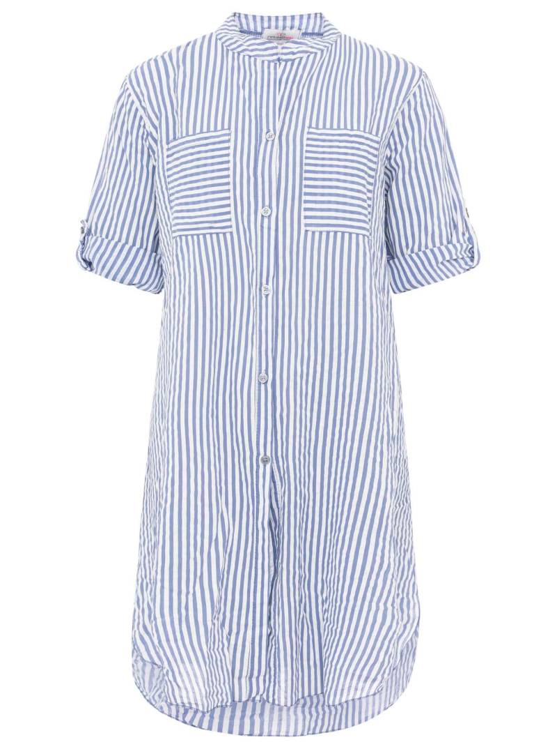 Zwillingsherz Kurzarmbluse »Longbluse "Kida"«, mit hochgekrempelten Ärmel, One Size von Zwillingsherz