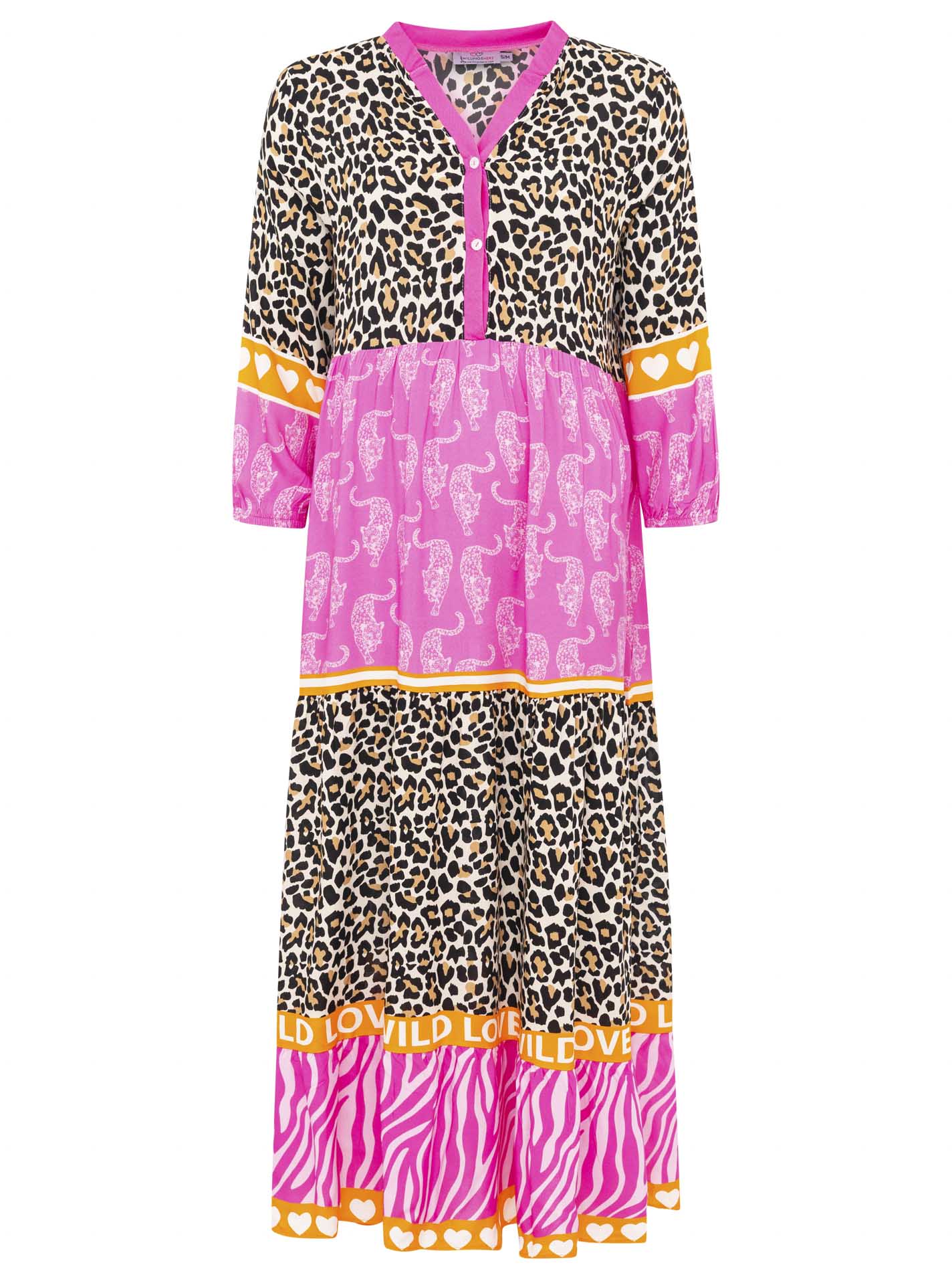 Zwillingsherz Maxikleid »"Wild Love"«, mit Leo, Zebra und Mustermix von Zwillingsherz