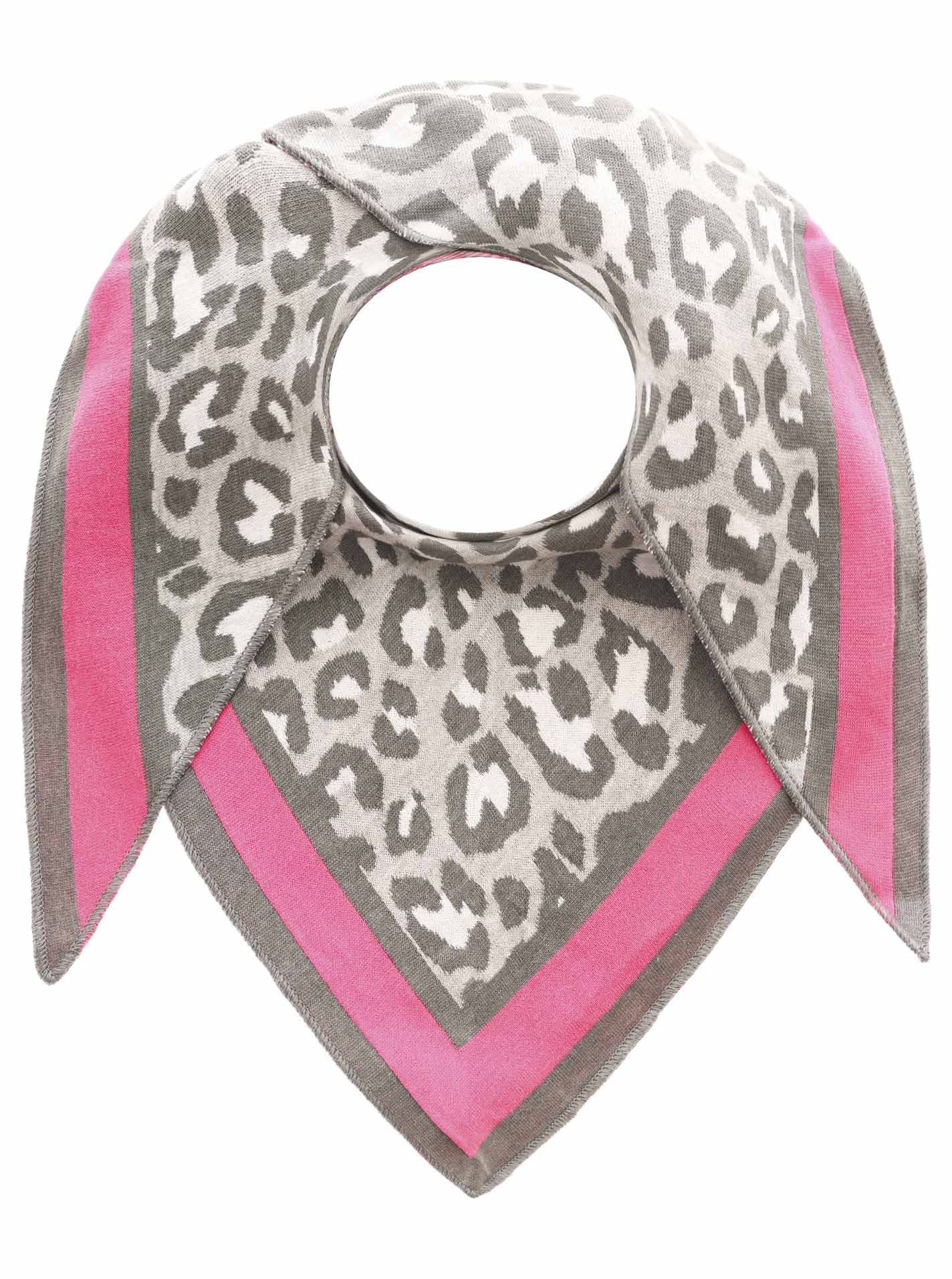 Zwillingsherz Modetuch »Dreieckstuch BW "Leo Rand"«, Leo mit pinker Lante Zwillingsherz Modetuch »Dreieckstuch BW "Leo Rand"«, Leo mit pinker Lante von Zwillingsherz