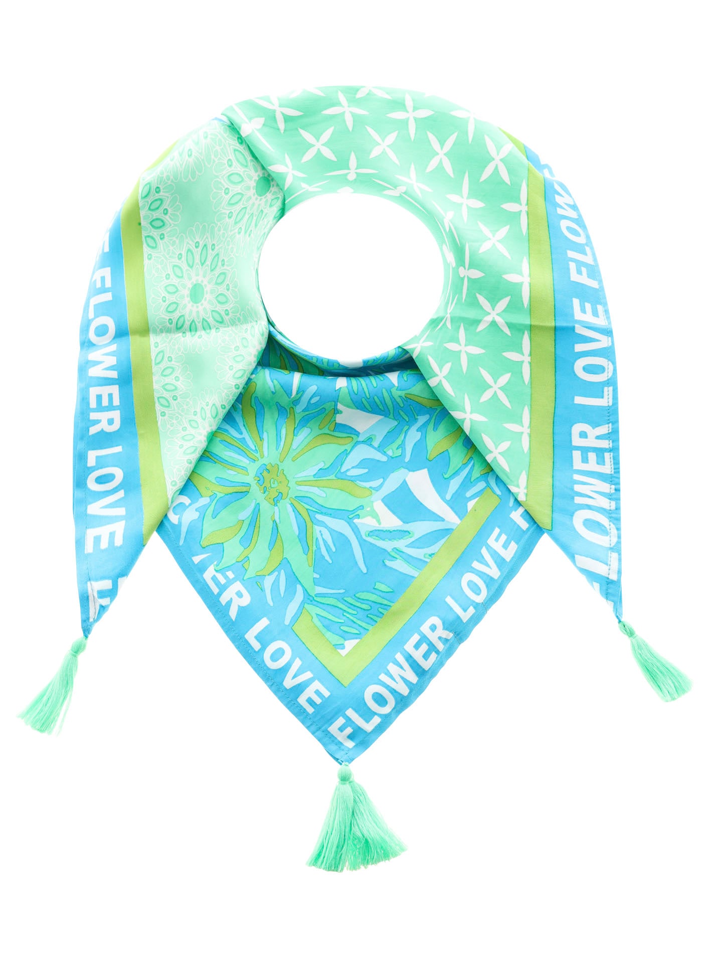 Zwillingsherz Modetuch »"Flower Love"«, mit Tasseln und farbenfrohem Vierecksmuster Zwillingsherz Modetuch »"Flower Love"«, mit Tasseln und farbenfrohem Vierecksmuster von Zwillingsherz