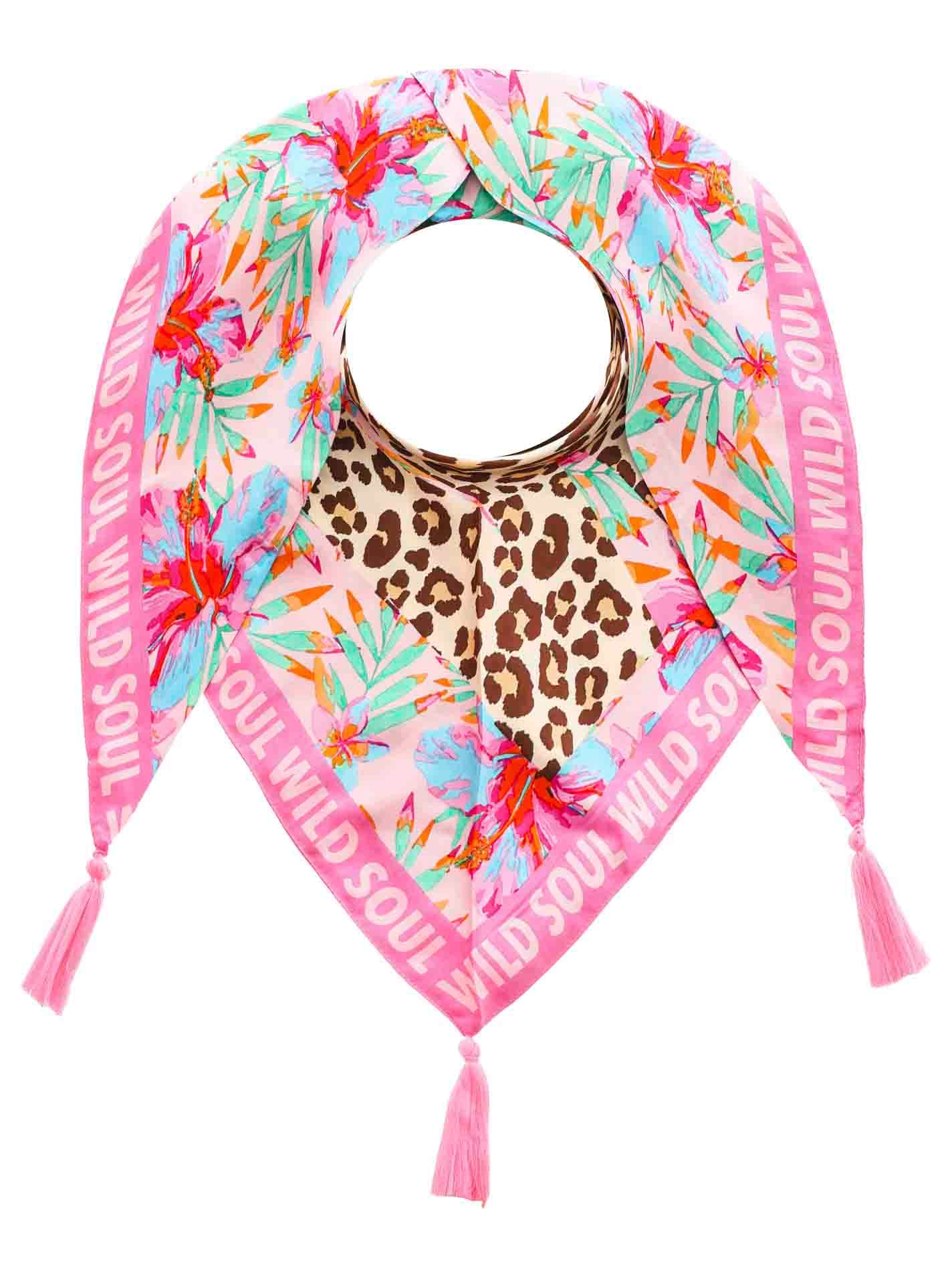 Zwillingsherz Modetuch »"Wild Jungle"«, mit Tasseln, buntem Blumenmuster und Leo Schrift Zwillingsherz Modetuch »"Wild Jungle"«, mit Tasseln, buntem Blumenmuster und Leo Schrift von Zwillingsherz