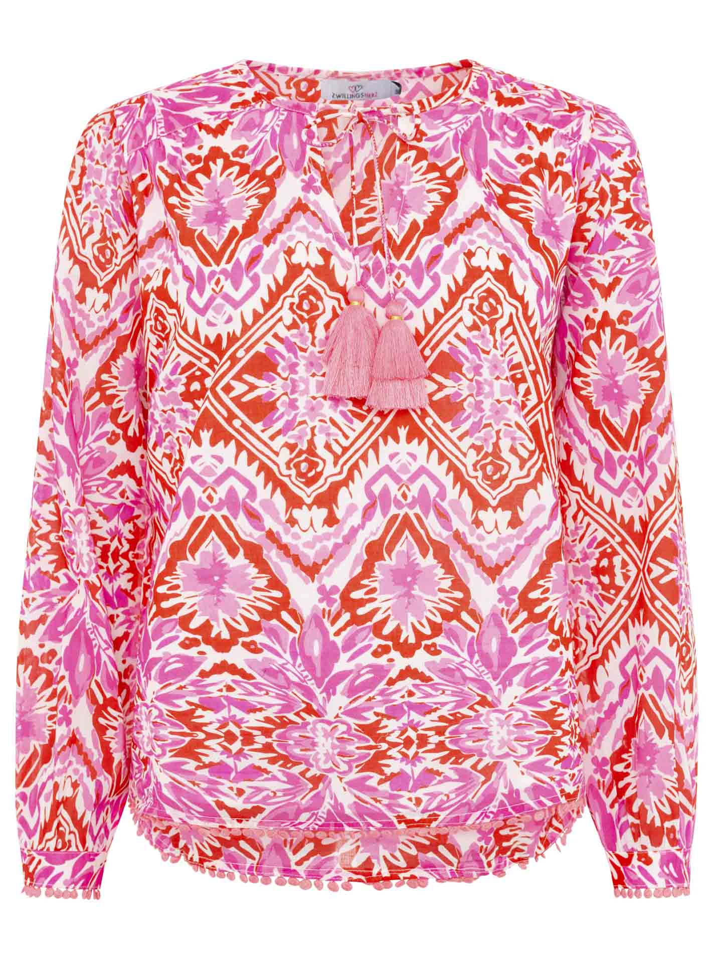 Zwillingsherz Shirtbluse »"Tröpfchen"«, mit auffallendem Muster, Tasseln und Pom Pom Besatz Zwillingsherz Shirtbluse »"Tröpfchen"«, mit auffallendem Muster, Tasseln und Pom Pom Besatz von Zwillingsherz